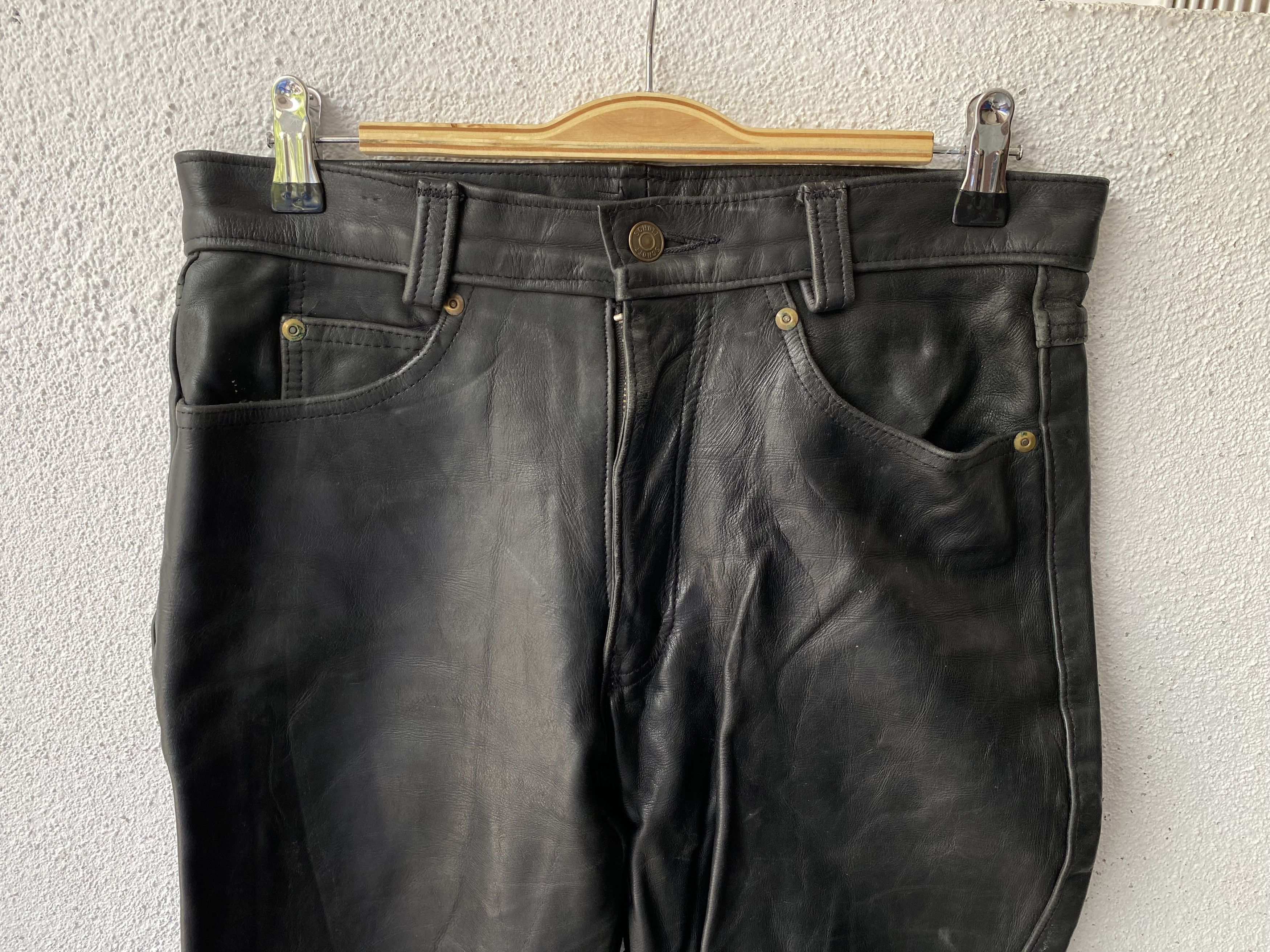 Genuine Leather × Schott × Vintage Authentic Vintage Schott Perfecto Racer Leather Pants Size US 30 / EU 46 - 7 Thumbnail