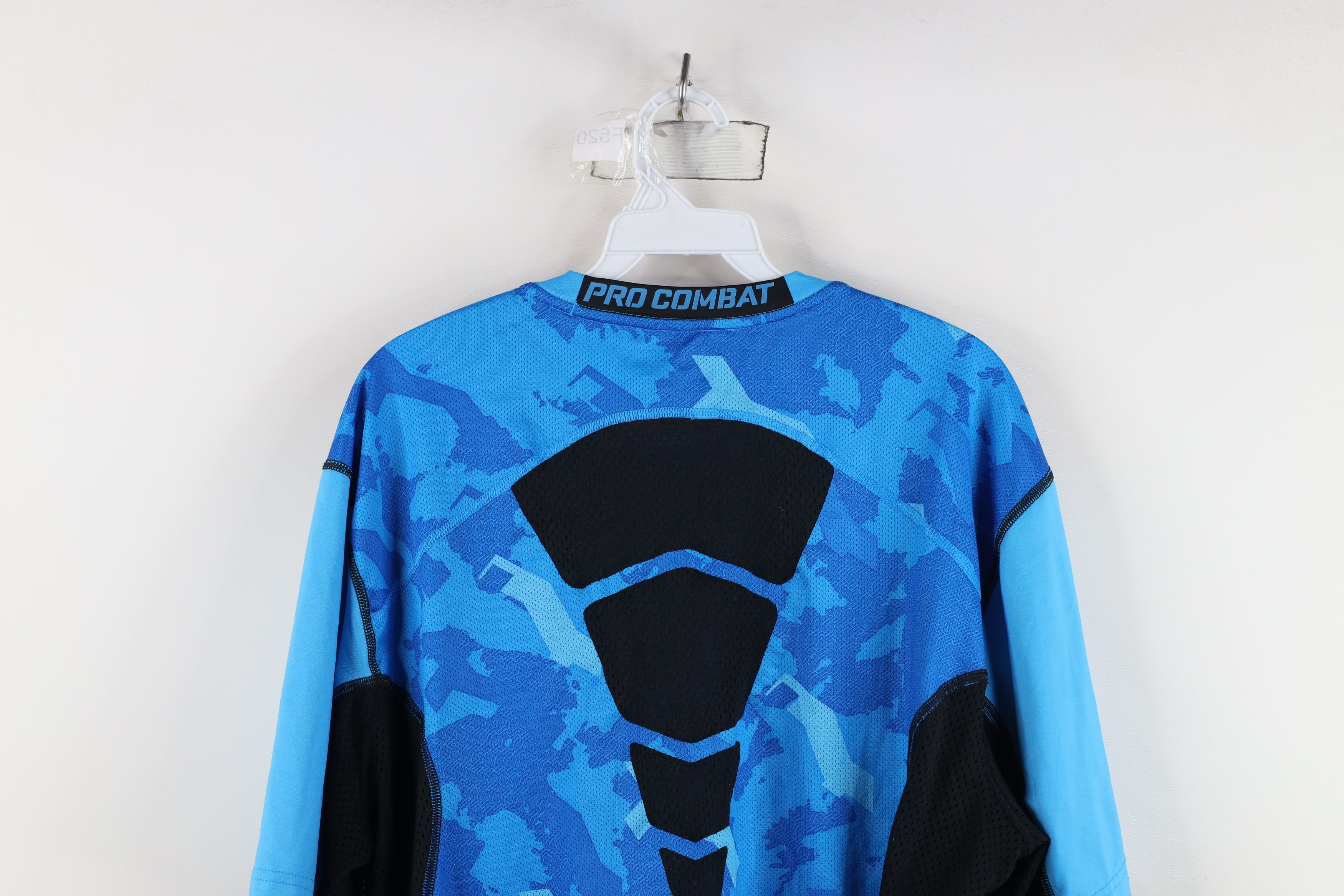 Nike Nike Pro Combat Fitted Camouflage Training T-Shirt Blue Size US XL / EU 56 / 4 - 14 Thumbnail