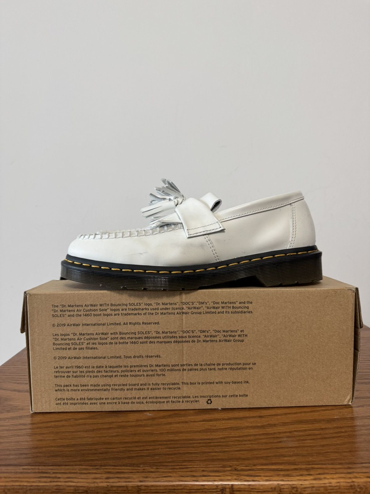 Dr. Martens Dr. Marten Adrian Yellow Stitch Leather Tassel Loafers Size US 9 / EU 42 - 2 Thumbnail