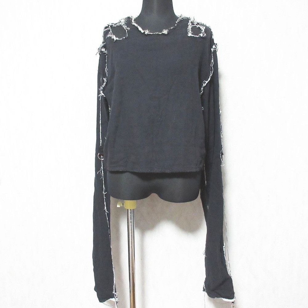 Other Other Takeshi Kosaka by Y's Pink Label Inside Out Cropped Top Textile Tops YN-T50-038 DUTY FREE for USA Size ONE SIZE - 1 Thumbnail