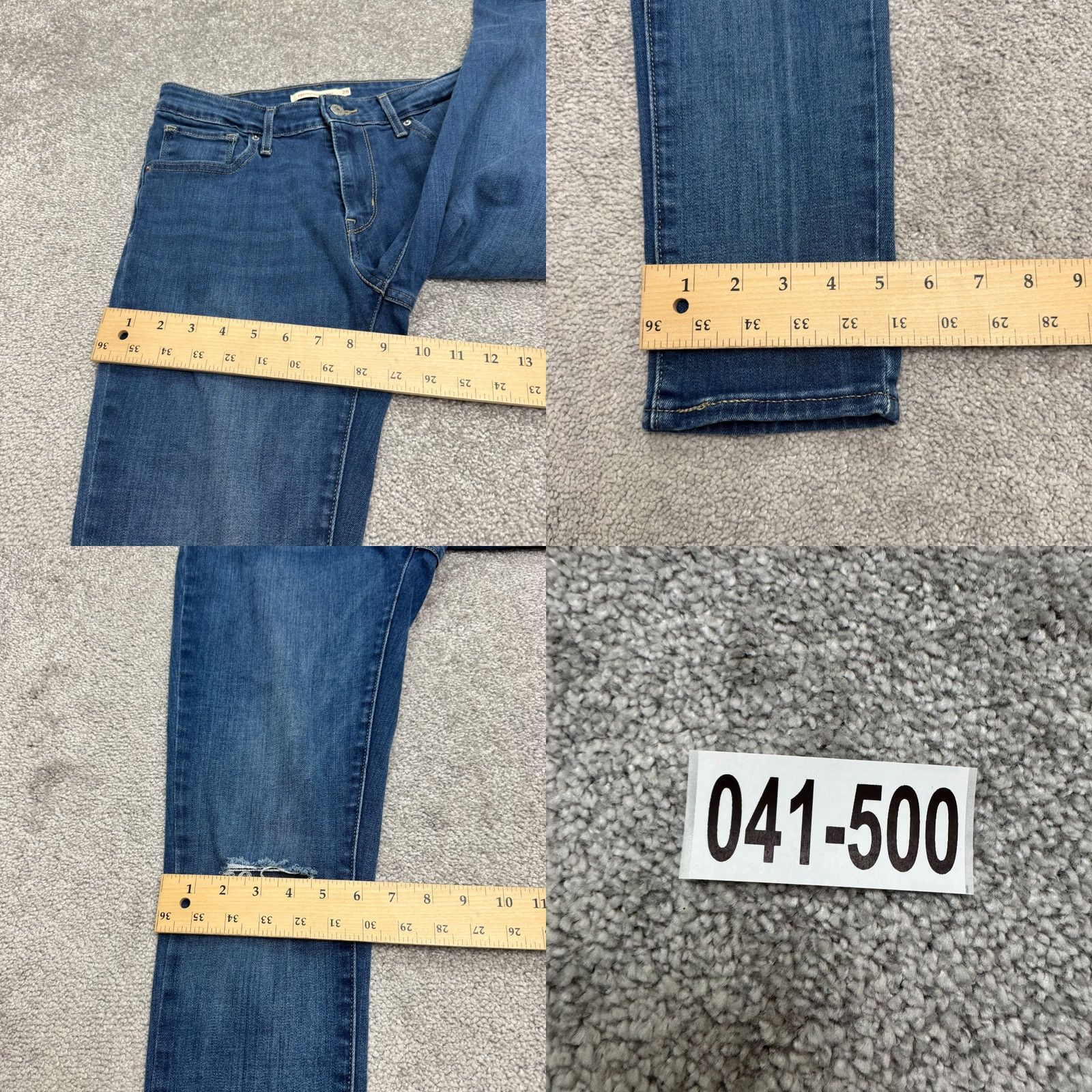 Levi's Levi's 721 High Rise Skinny Distressed Denim Jeans Womens 28 Blue Stretch Casual Denim Levi's 700 Series Slim Regular 5-Pocket Rise High Size 28" / US 6 / IT 42 - 10 Thumbnail