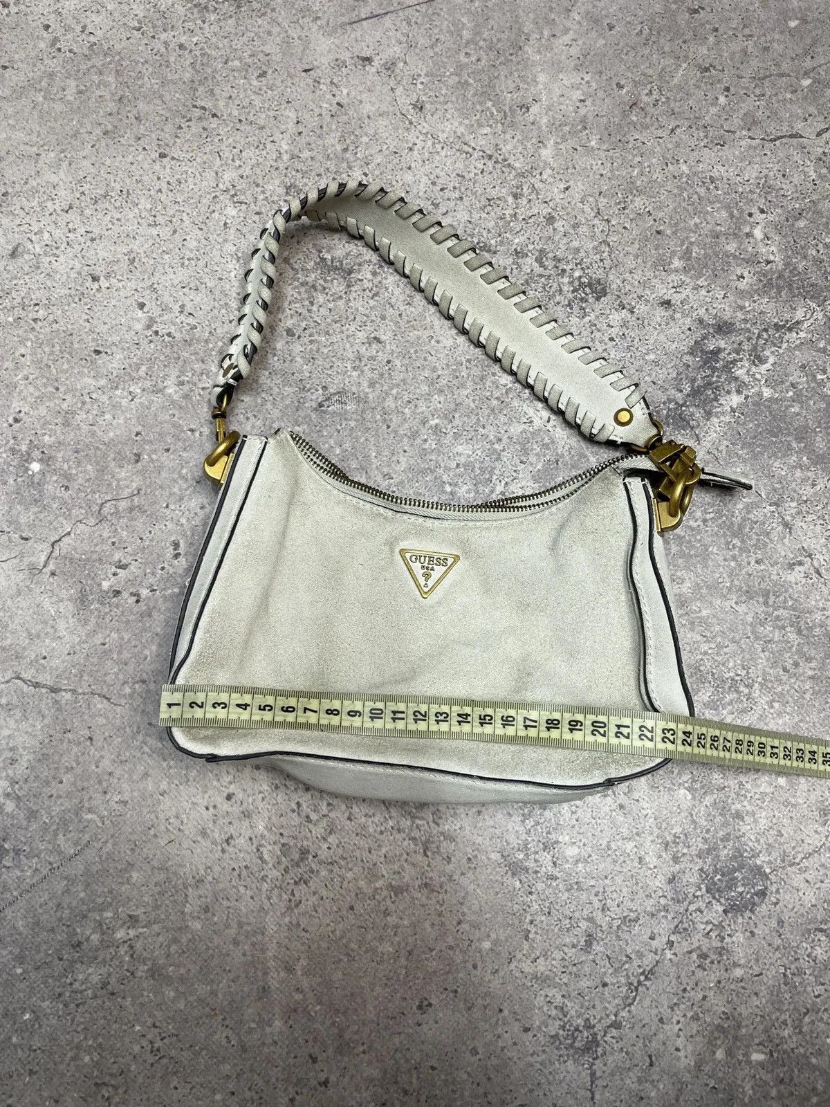 Guess × Vintage Vintage y2k Guess Baguette Avantgarde Shoulder Bag Hobo Size ONE SIZE - 8 Thumbnail