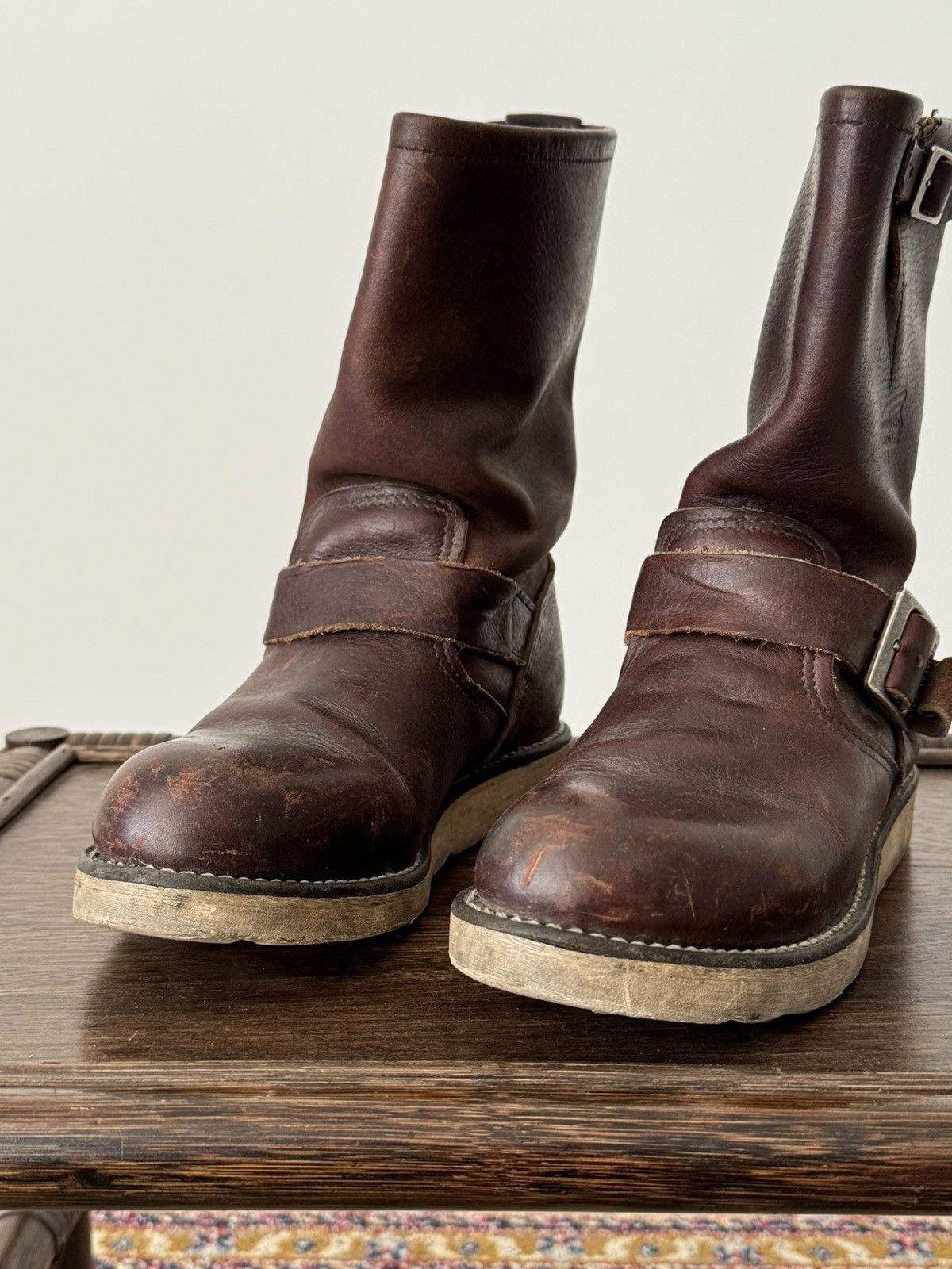 Red Wing Red Wing 2970 USA Women’s Engineer Burgundy Leather Boots Size US 5.5 / IT 35.5 - 2 Thumbnail