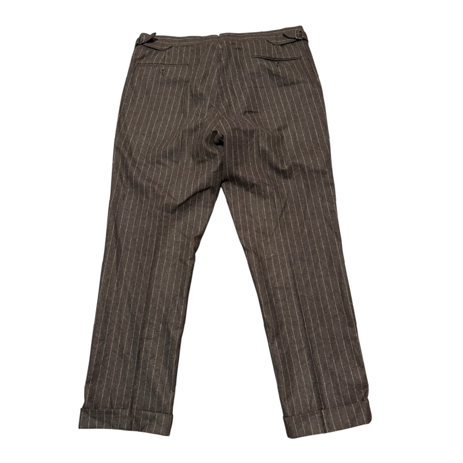 Ralph Lauren Purple Label Ralph Lauren Purple Label Flat Front Dress Pants Side Tabs Wool Men's W32s/L27 Pants Dress Size US 32 / EU 48 - 6 Thumbnail