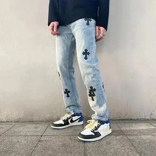 Japanese Brand VIBE Street hip hop washed cross jeans Size US 32 / EU 48 - 8 Thumbnail