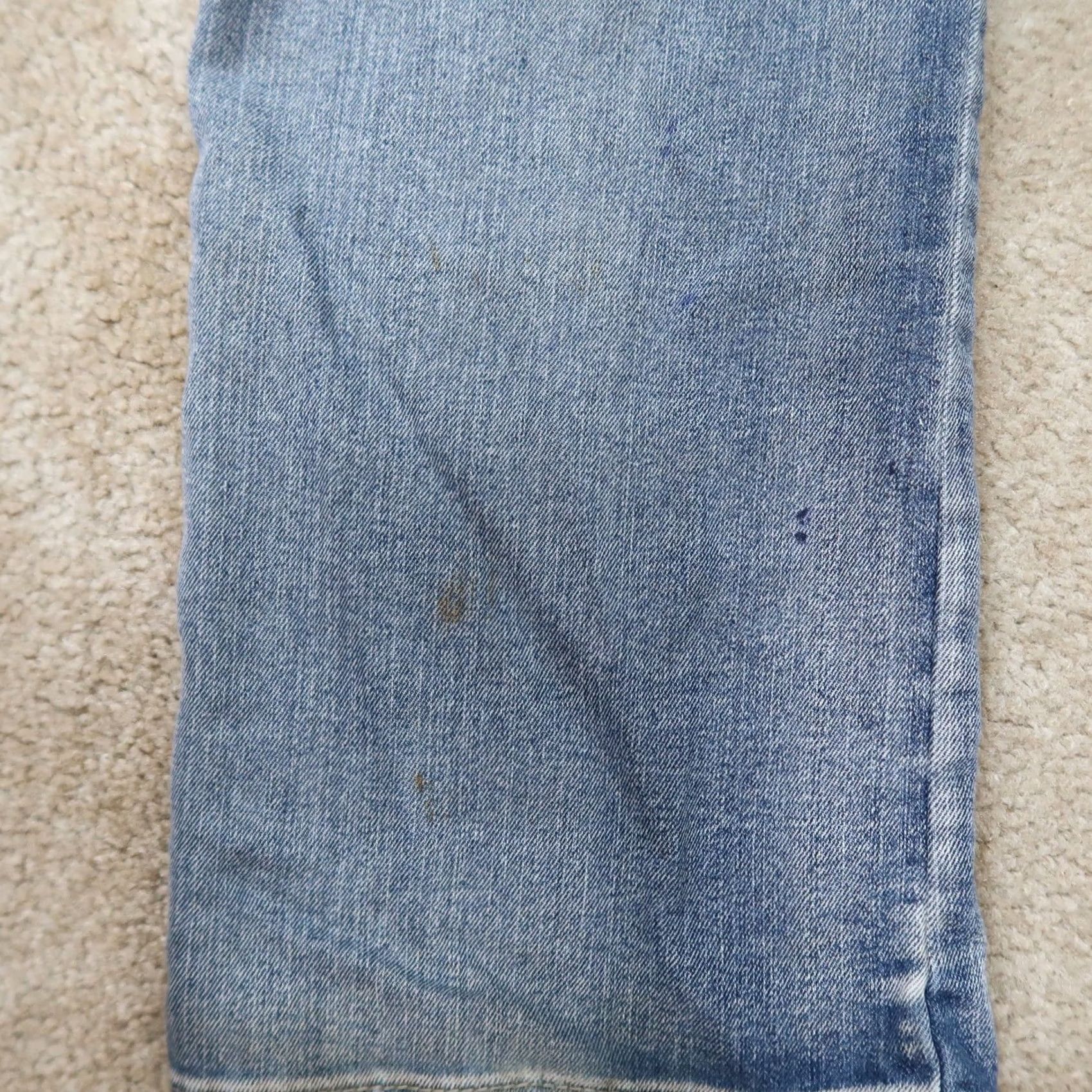Denime Bailey's Point Bootscut Jeans Men’s 36x30 Denim Blue Distressed 5-Pocket Regular Cotton Bag Shape? Size US 36 / EU 52 - 7 Thumbnail