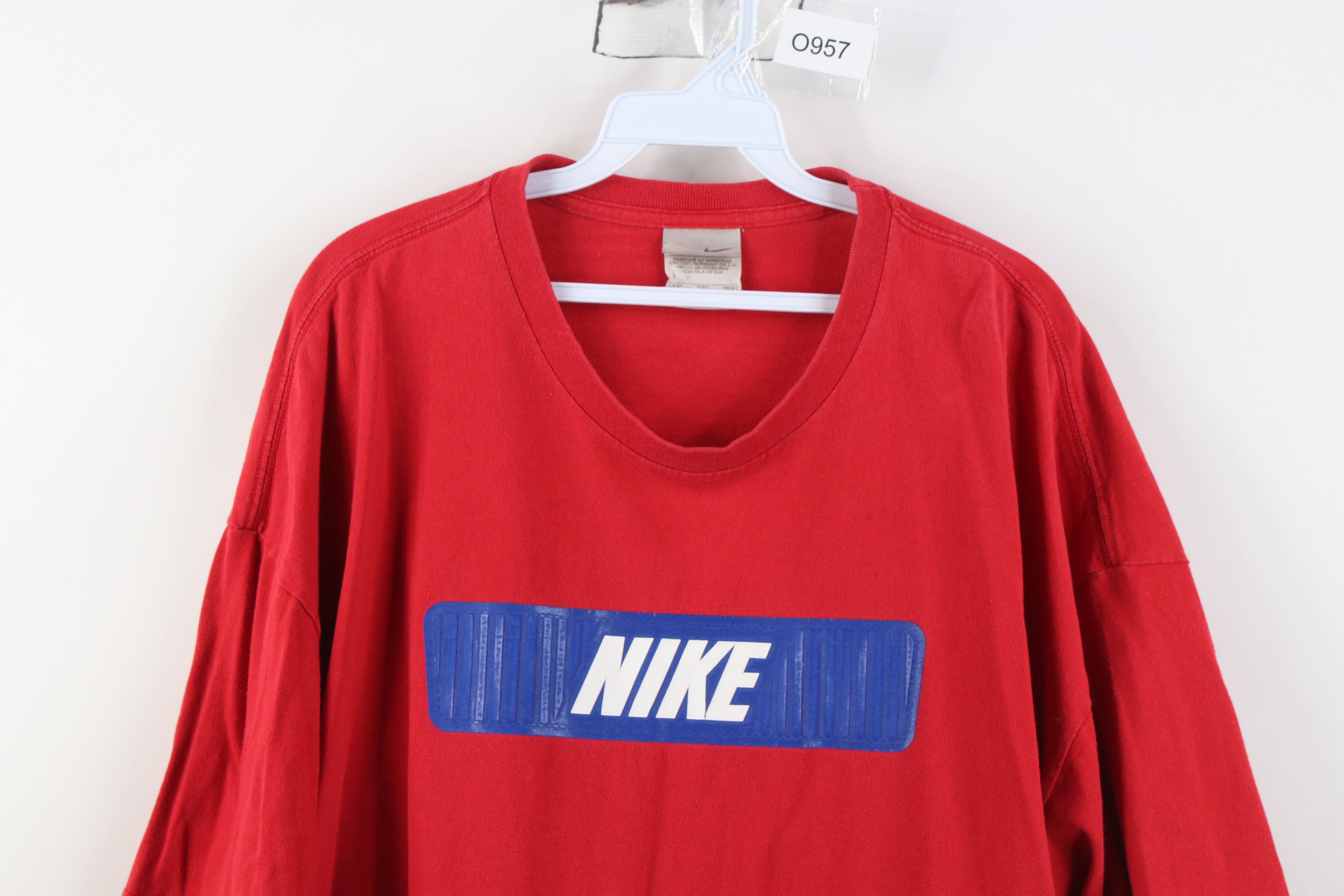 Nike Vintage Nike Spell Out Rubber Box Logo T-Shirt Red Cotton Size US XXL / EU 58 / 5 - 2 Thumbnail