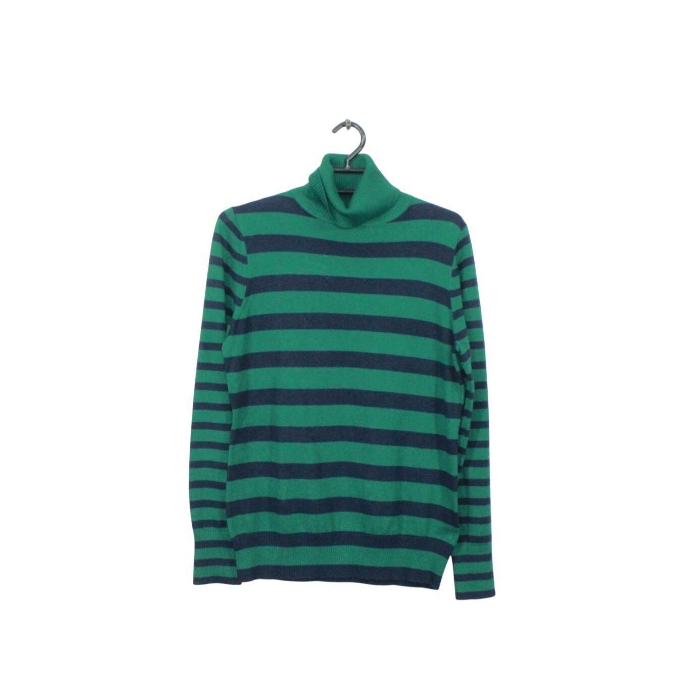 L.L. Bean LL Bean Women's Cotton Cashmere Sweater Turtleneck Stripe Size S / US 4 / IT 40 - 1 Thumbnail