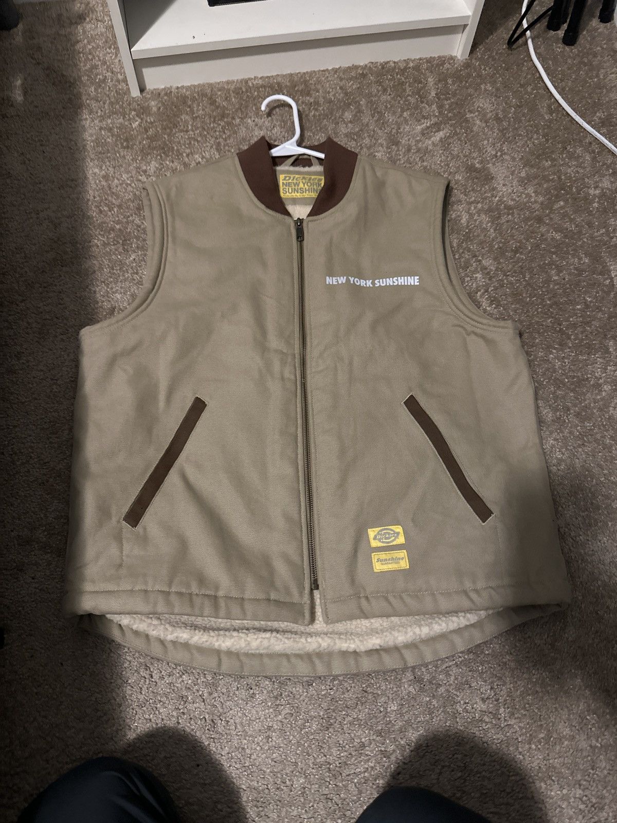 image of Dickies x New York Sunshine Vest in Brown, Men's (Size Medium)