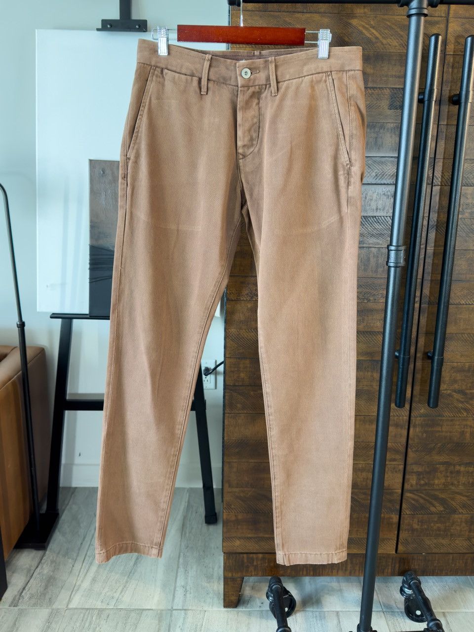 Life After Denim life/after/denim Brown Weekend Slim Fit Chino Pants - 31 Size US 31 - 1 Thumbnail