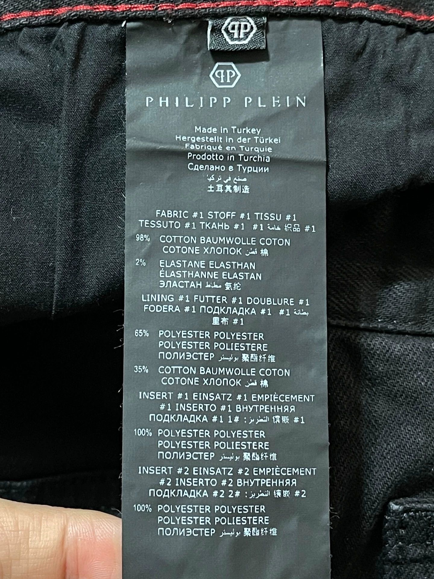 Philipp Plein Philipp Plein Black Distressed Stretch Slim Mid Jeans 36 Size US 36 / EU 52 - 8 Thumbnail