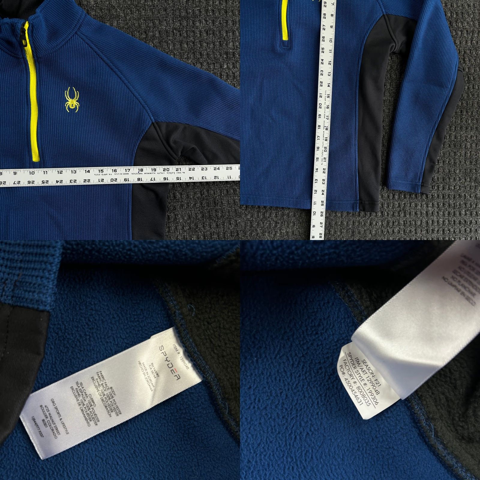 Spyder Spyder 1/4 Zip Pullover Shirt Hoodie M Blue Black Outdoor Mens Size US M / EU 48-50 / 2 - 8 Thumbnail