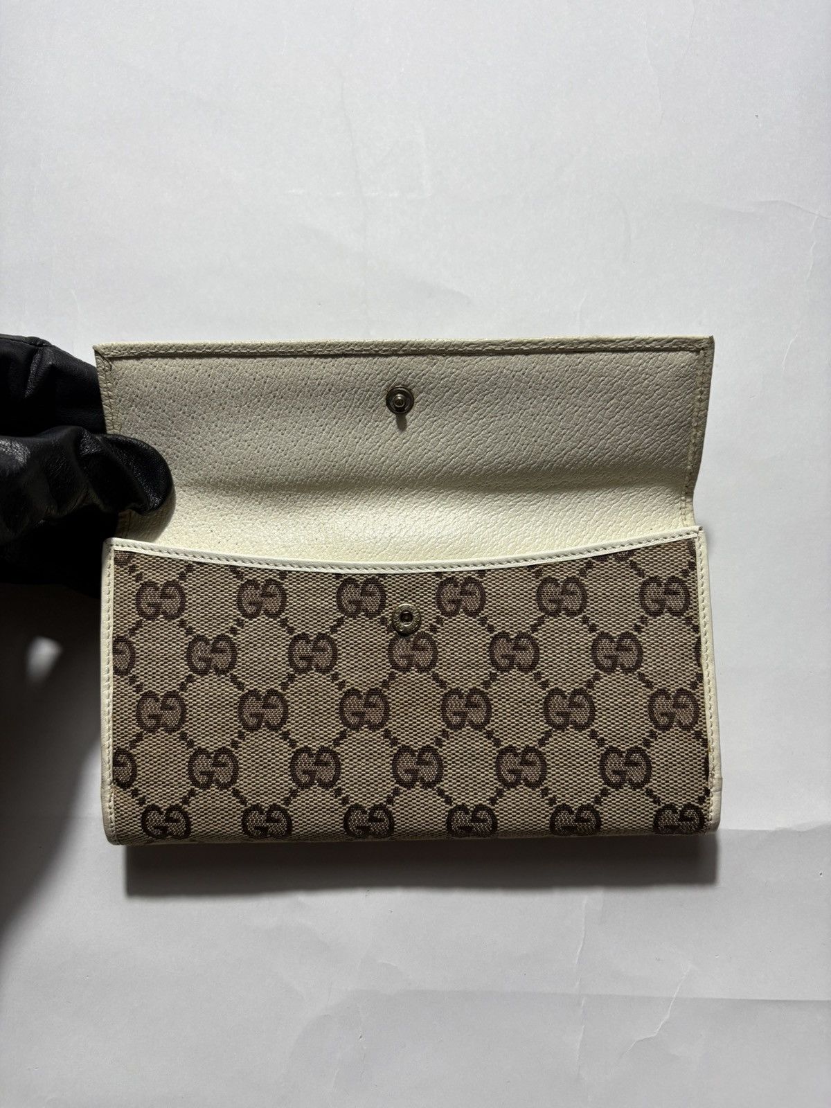 Gucci GUCCI BROWN GG CANVAS ABBEY D- RING LONG WALLET Size ONE SIZE - 6 Thumbnail