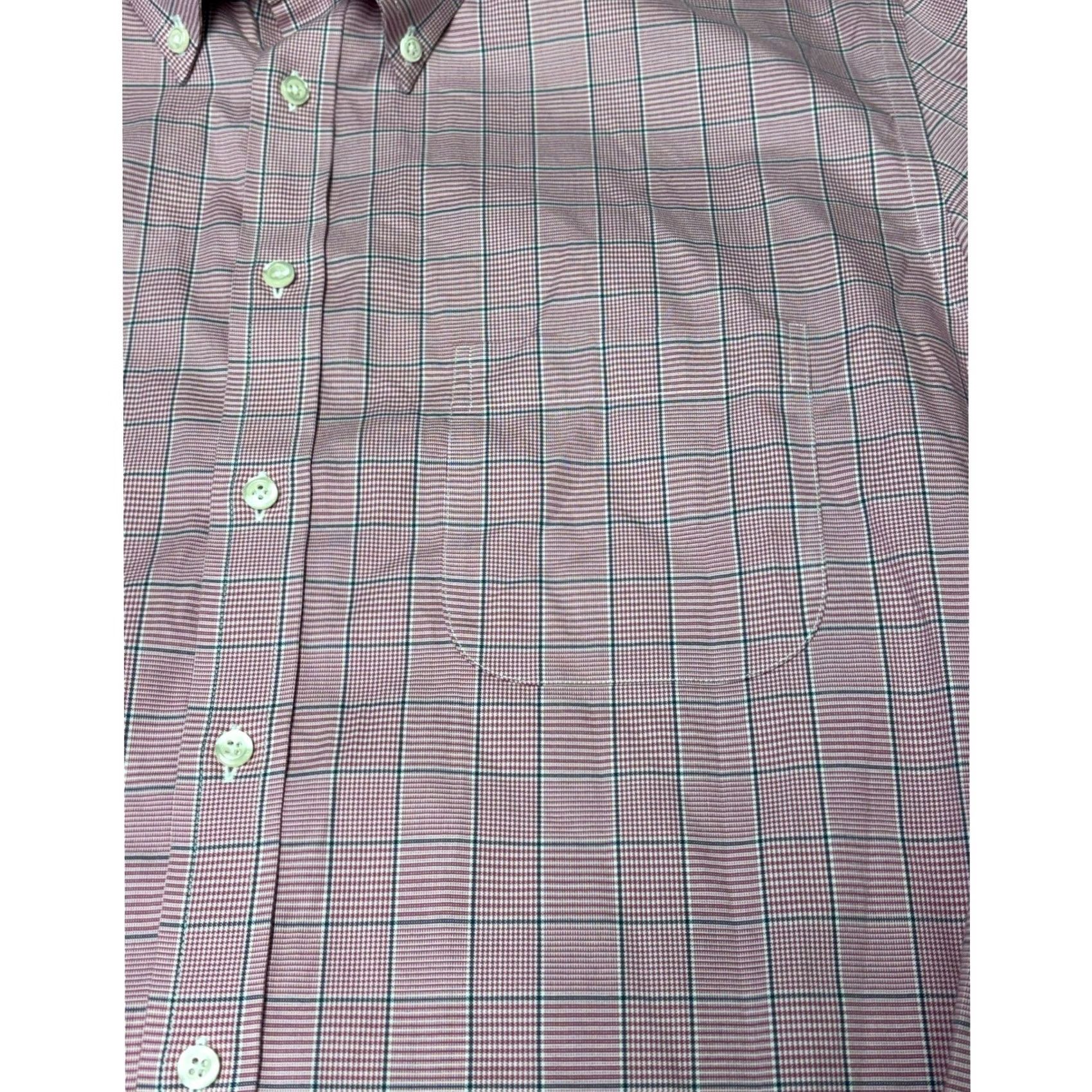 Brooks Brothers Brooks Brothers Milano Fit Non-Iron Supima Cotton Pink Check Shirt 17-36 Size US XL / EU 56 / 4 - 2 Thumbnail