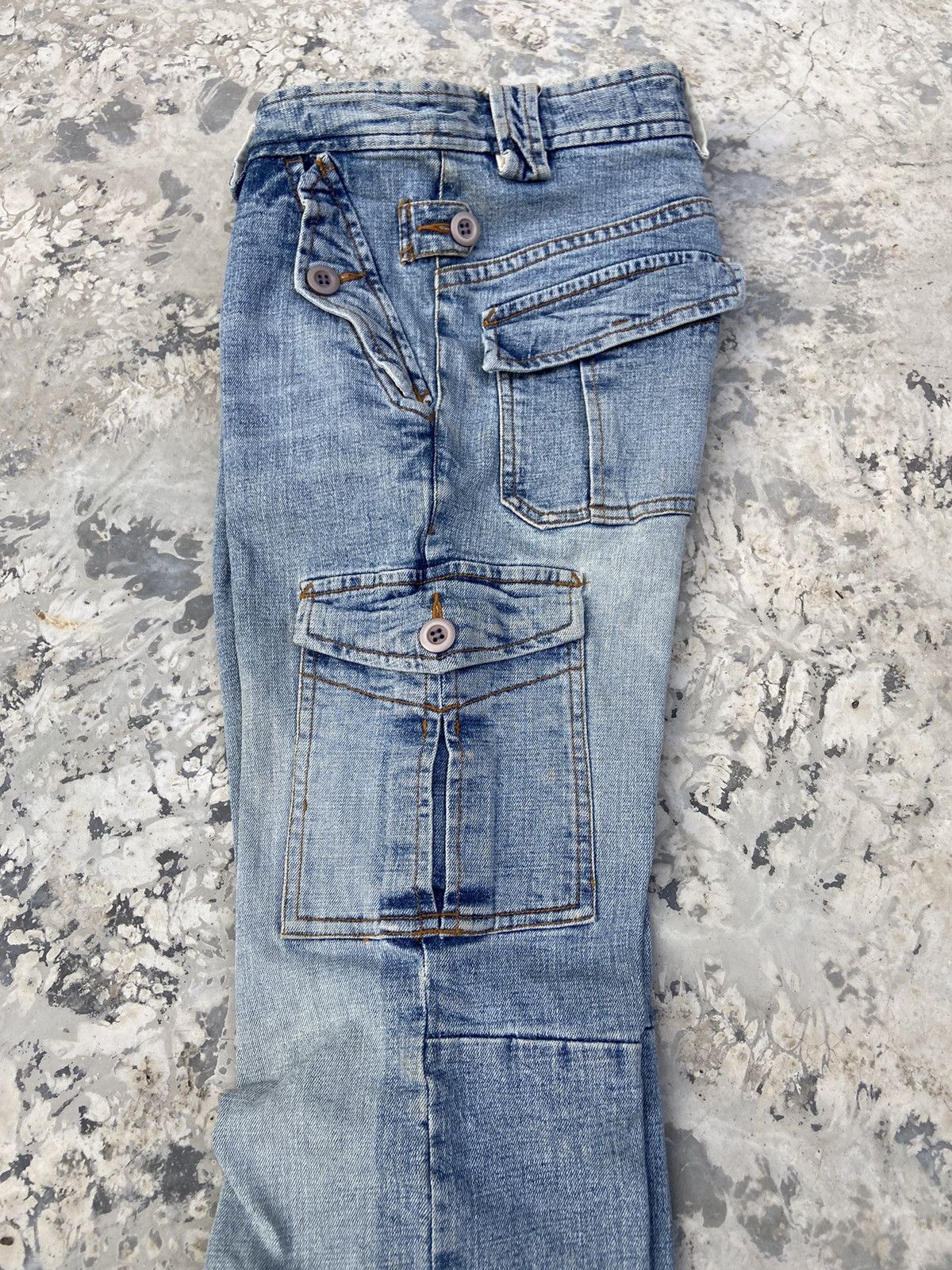 Beauty Beast × Japanese Brand × Le Grande Bleu (L.G.B.) Raur edge denim pants cargo Size 27" / US 4 / IT 40 - 7 Thumbnail