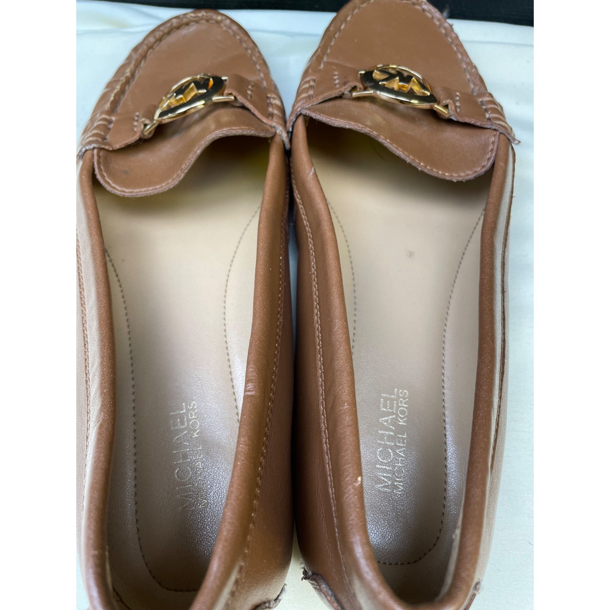 Michael Kors Michael Kors Womens Tan Loafers Shoes Slip on Size 7.5 SKU 6 Size US 7.5 / IT 37.5 - 7 Thumbnail