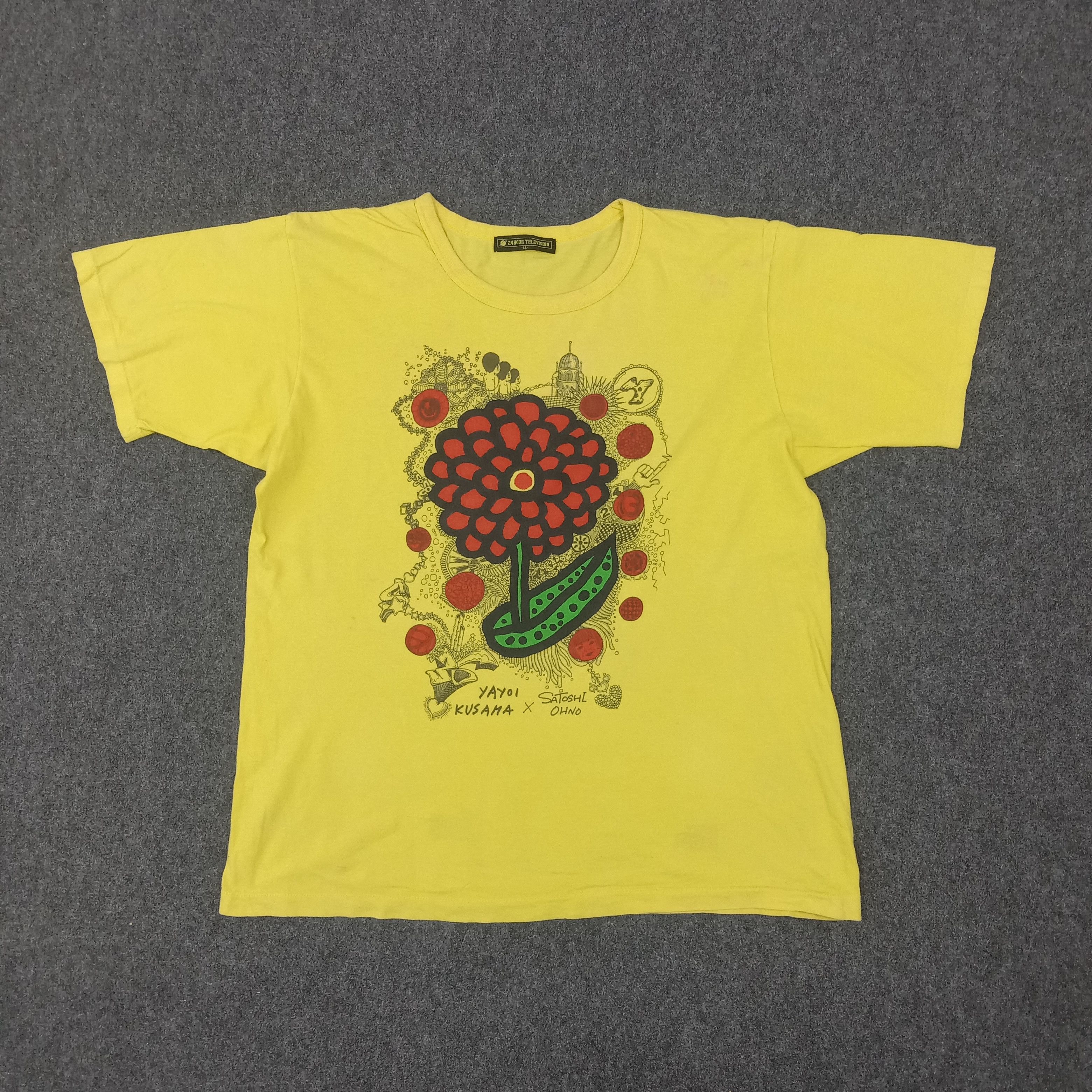 Japanese Brand × Vintage × Yayoi Kusama Yayoi Kusama X Satoshi Oh no Japanese Art Tshirt Size US XL / EU 56 / 4 - 1 Thumbnail