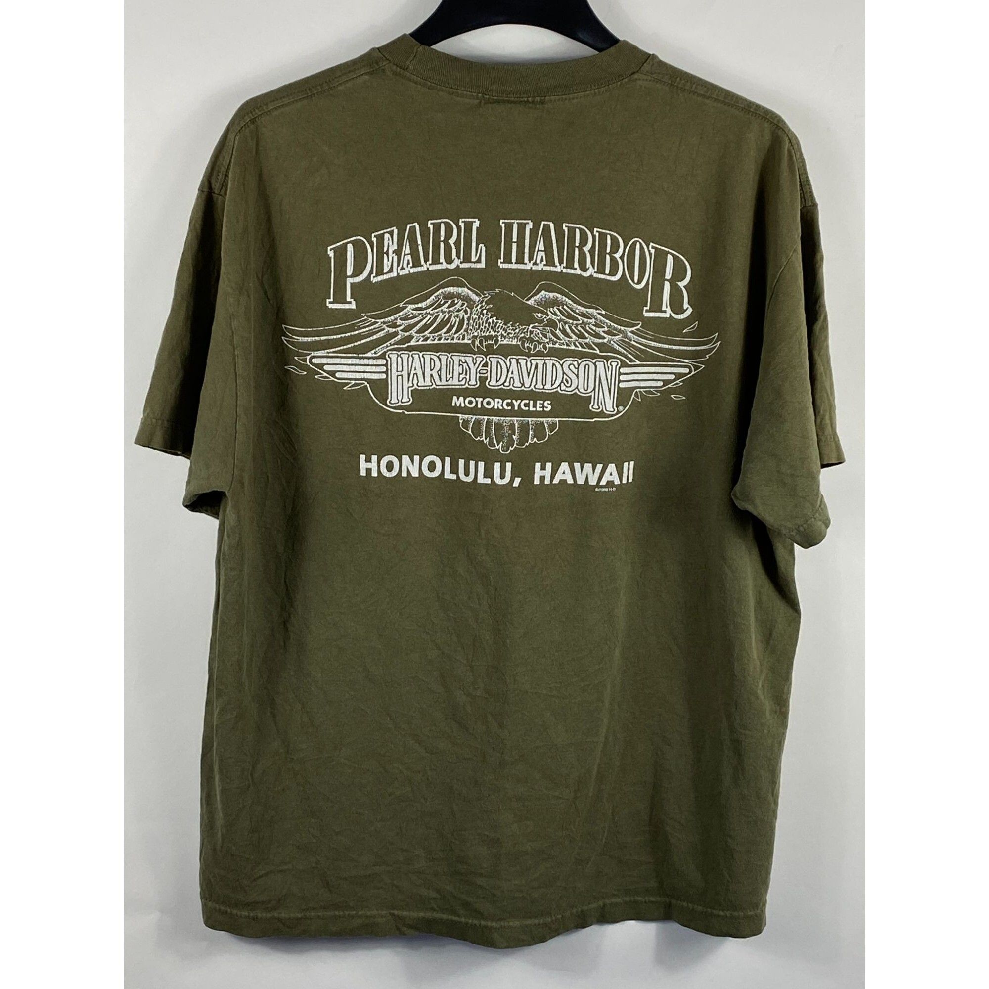 Harley Davidson Vintage Harley Davidson Pearl Harbor Honolulu, Hawaii Tee Sh Size US XL / EU 56 / 4 - 2 Preview