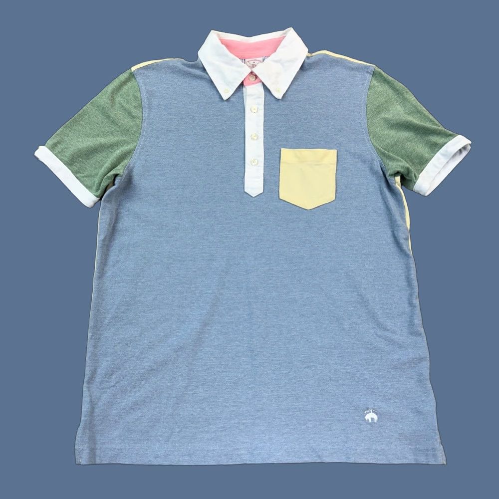 Brooks Brothers Brooks Brothers 1818 Polo Shirt Mens Medium Colorblock Original Fit Stretch Size US M / EU 48-50 / 2 - 1 Thumbnail