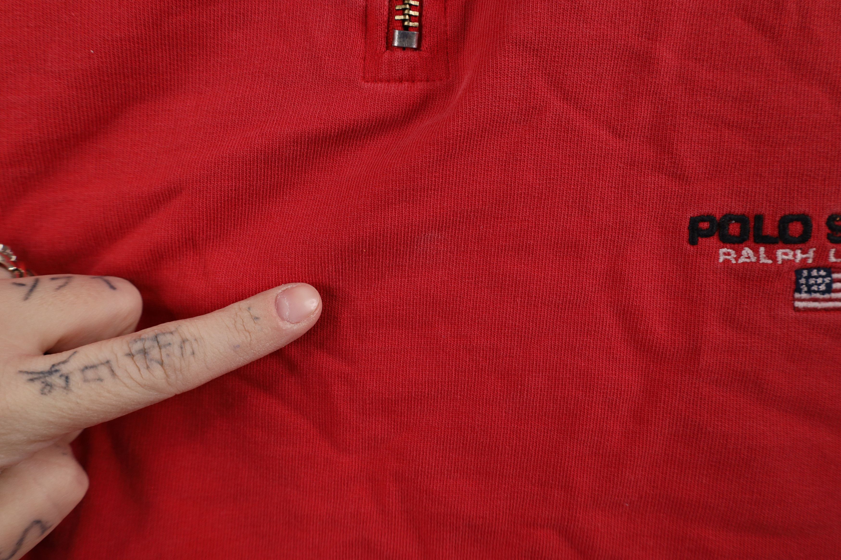 Polo Ralph Lauren Vintage 90s Polo Sport Ralph Lauren Flag Half Zip Sweatshirt Size US XXL / EU 58 / 5 - 7 Thumbnail