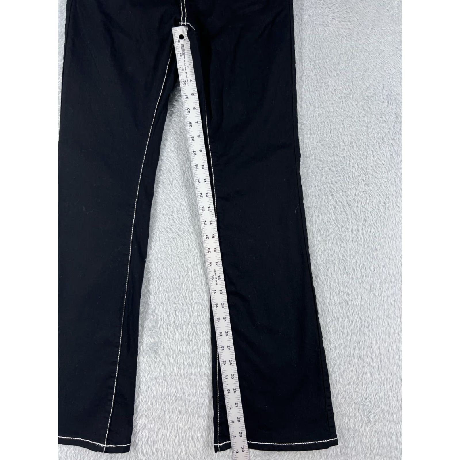 Vintage VIP Jeans Women's Jeans Regular Mid Black 26x30 5-Pocket Distressed Flared Denim Cotton Blend Vintage No N/A Size 32" / US 10 / IT 46 - 7 Thumbnail