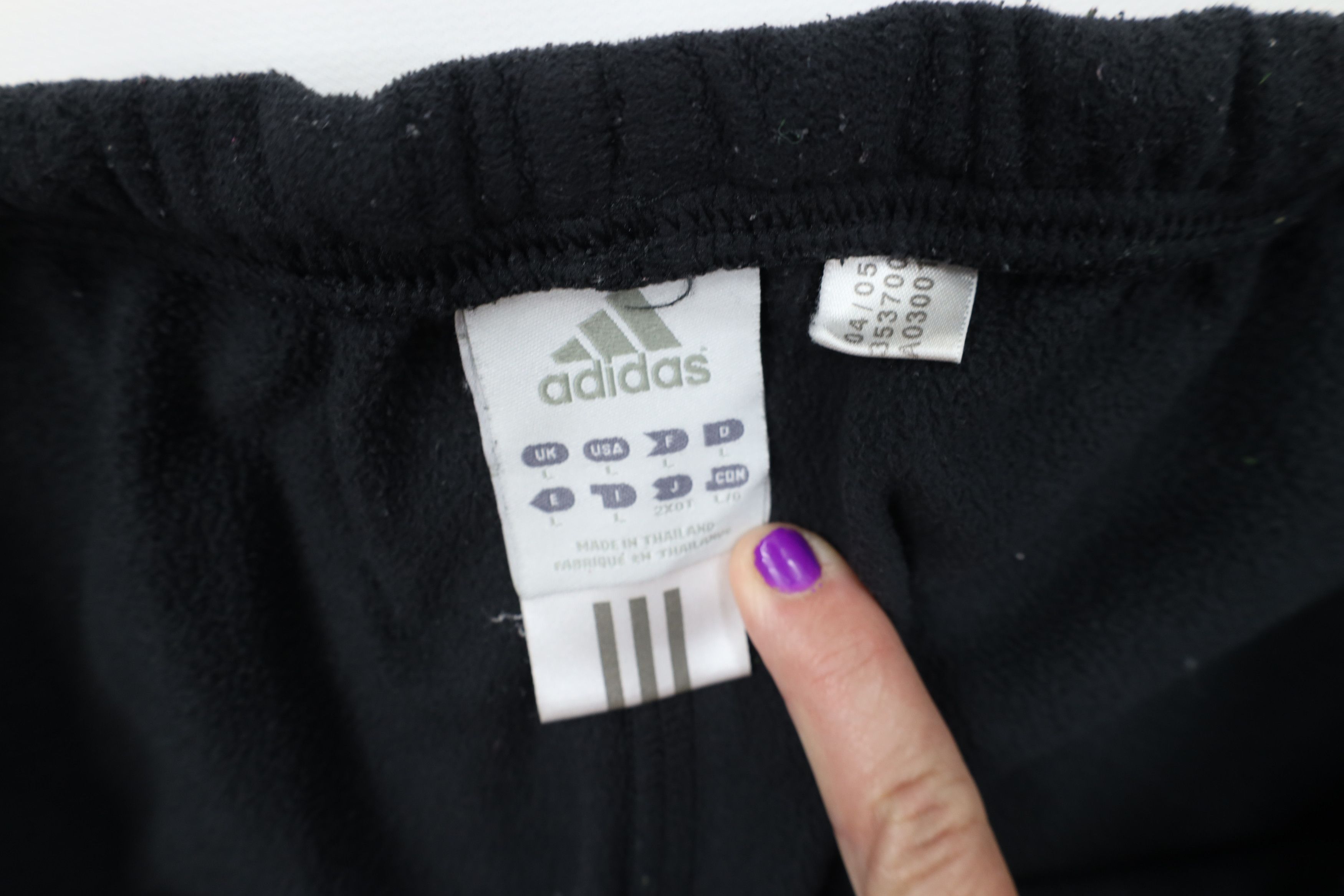 Adidas Vintage Y2K 2005 Adidas Spell Out Wide Leg Fleece Pants Size 32" / US 10 / IT 46 - 8 Thumbnail