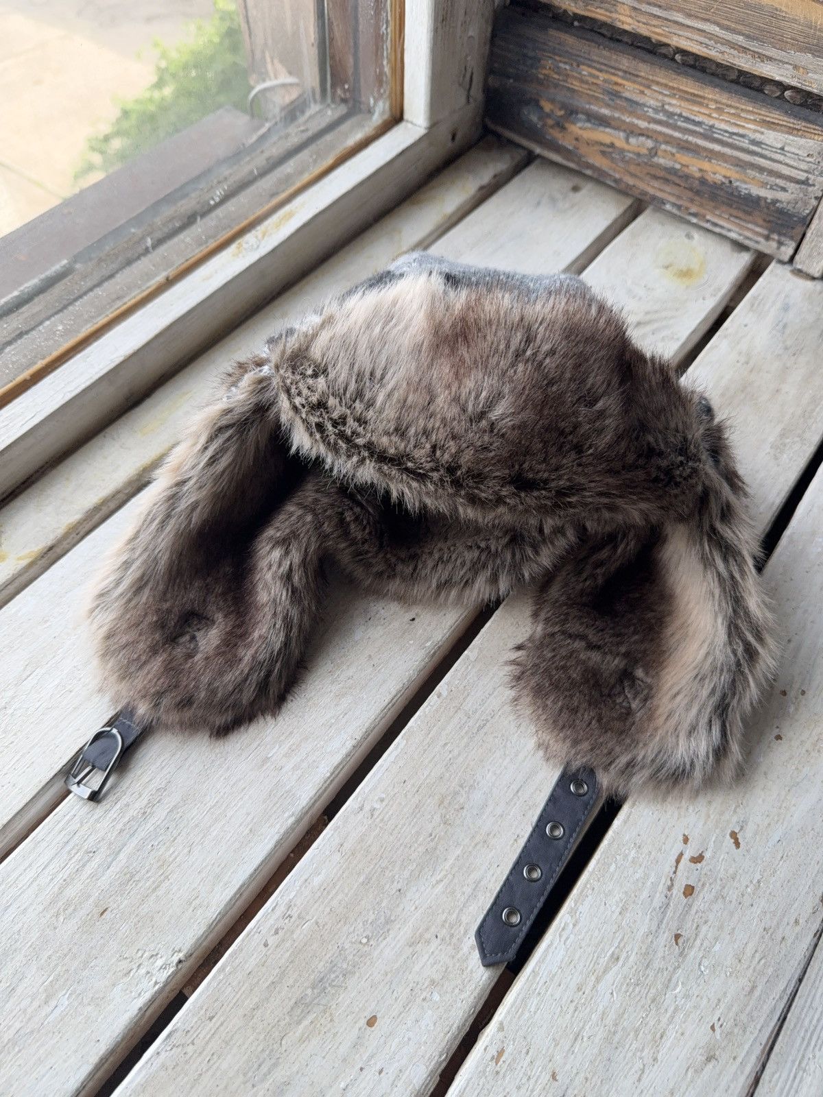 Japanese Brand × Vintage Y2K Vintage Fuzzy Hat Mohair knit Ushanka Beauty Beast Size ONE SIZE - 5 Thumbnail