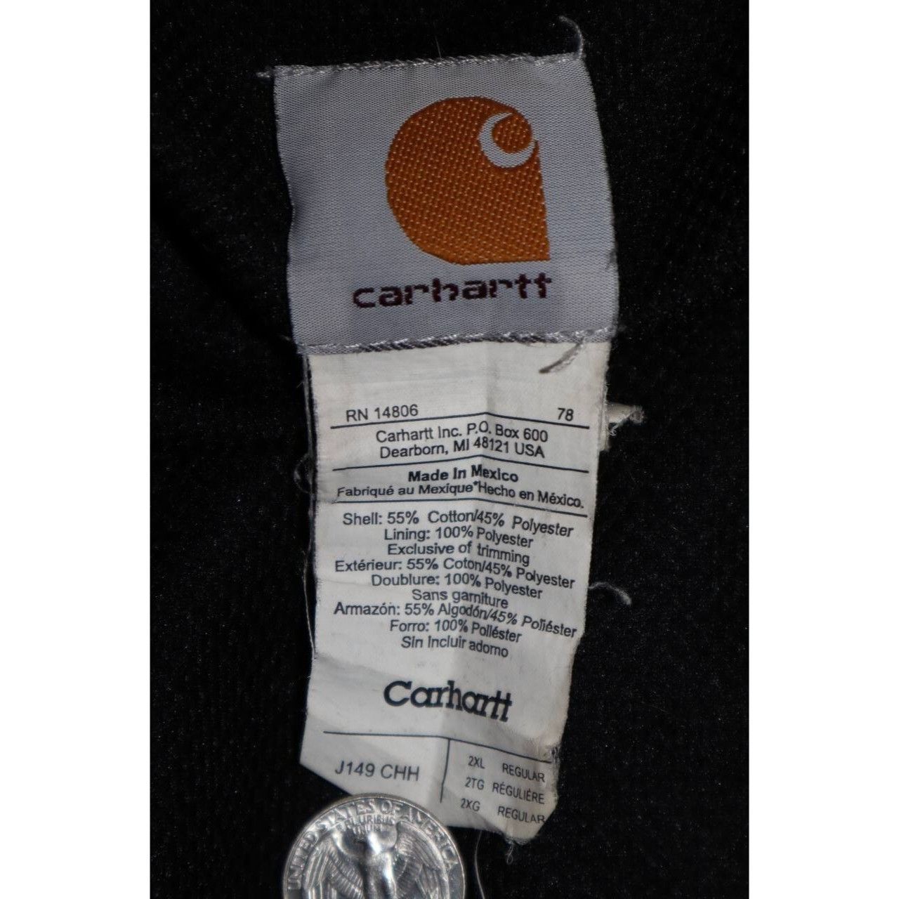 Carhartt Vtg Carhartt Thermal Lined Jacket Hoodie Charcoal Heather Size US XXL / EU 58 / 5 - 3 Thumbnail
