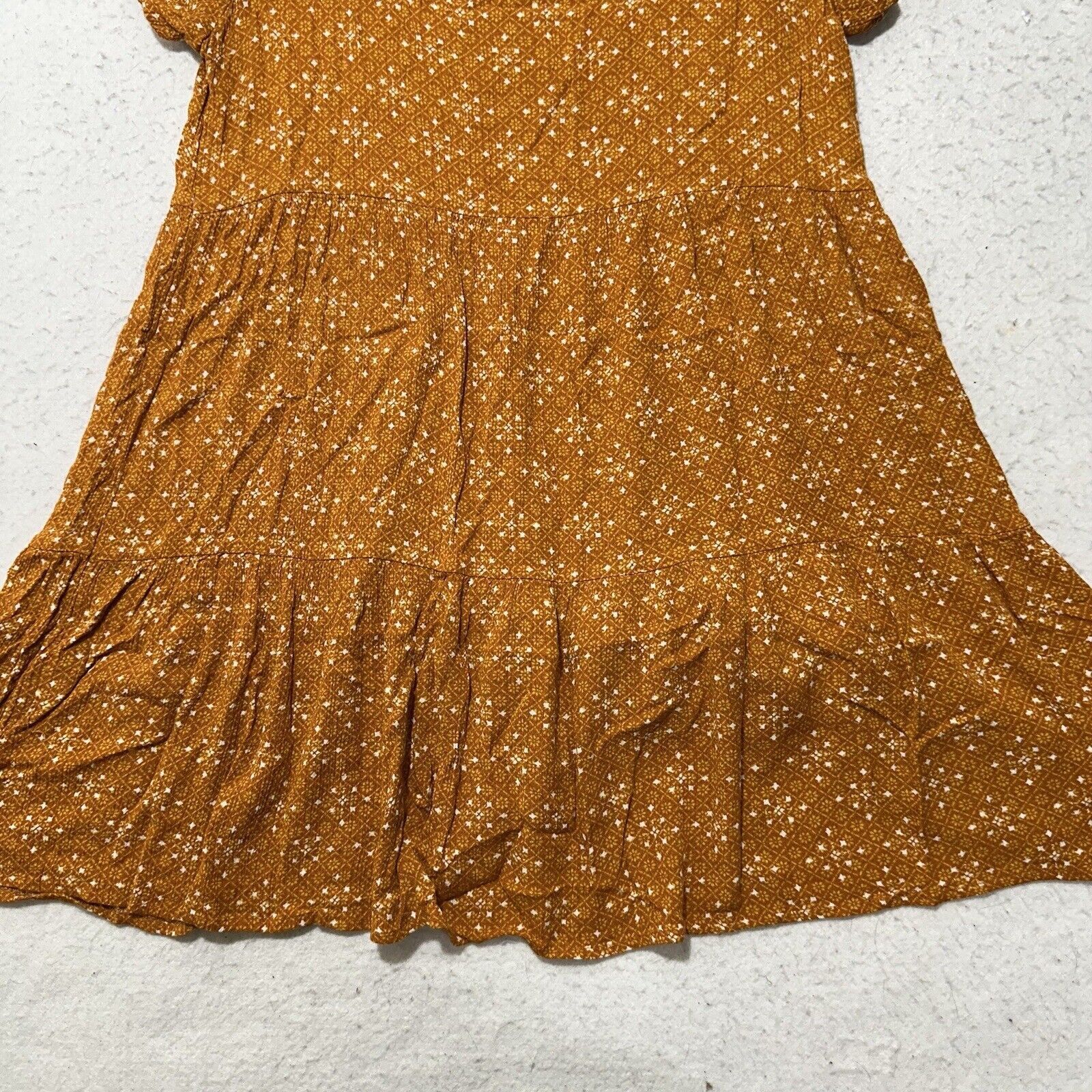 Forever 21 Forever 21 Small Orange Tiered A-Line Babydoll Mini Dress Size S / US 4 / IT 40 - 11 Thumbnail