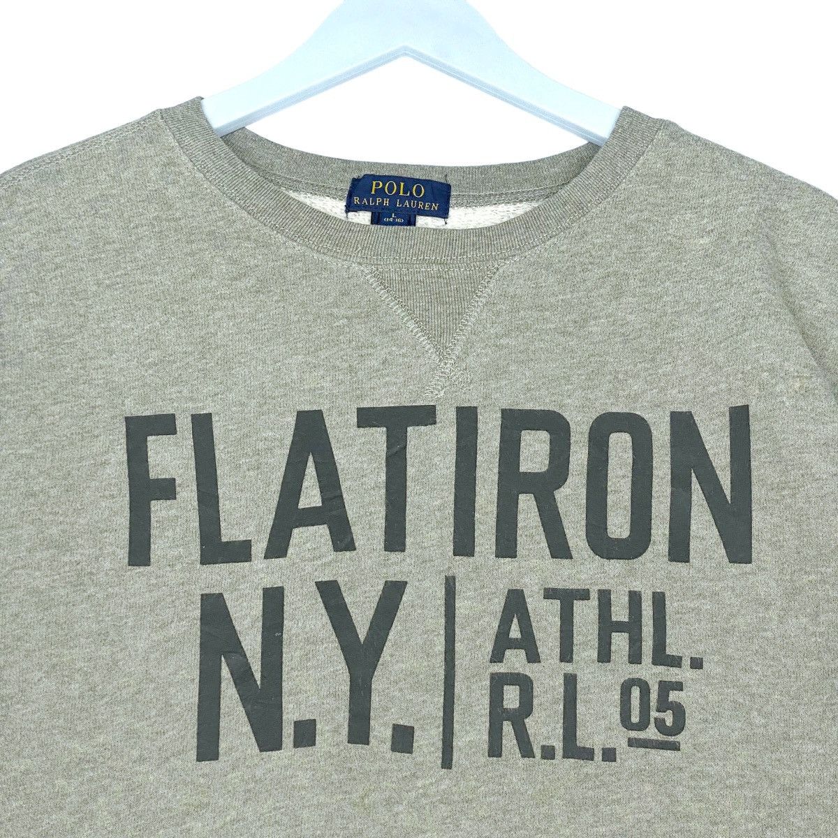 Polo Ralph Lauren × Vintage Vintage Ralph Lauren Flatiron Full Print Crewneck Sweatshirt Size US L / EU 52-54 / 3 - 6 Thumbnail