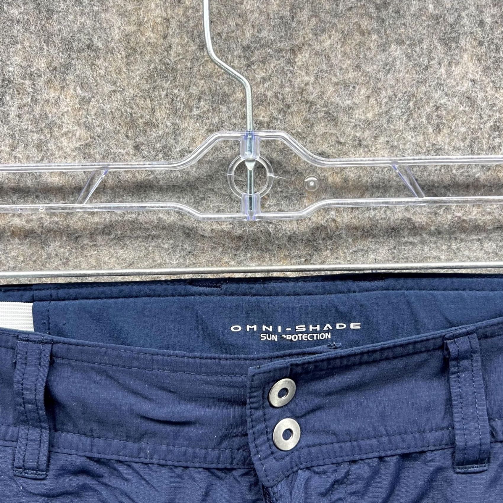 Vintage Columbia Shorts Women 8 Blue Navy Chino Flat Front Omni Shade PFG Hiking Shirtless? Size 30" / US 8 / IT 44 - 5 Thumbnail