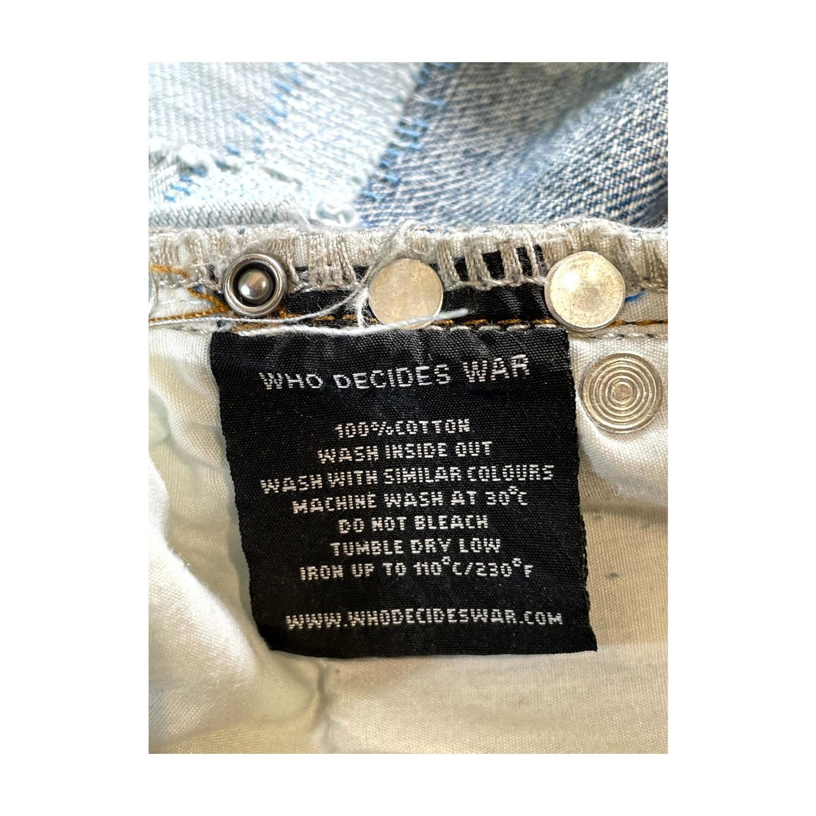 Who Decides War Who Decides War Studded Light Wash & Multicolor Jeans Size US 34 / EU 50 - 6 Thumbnail