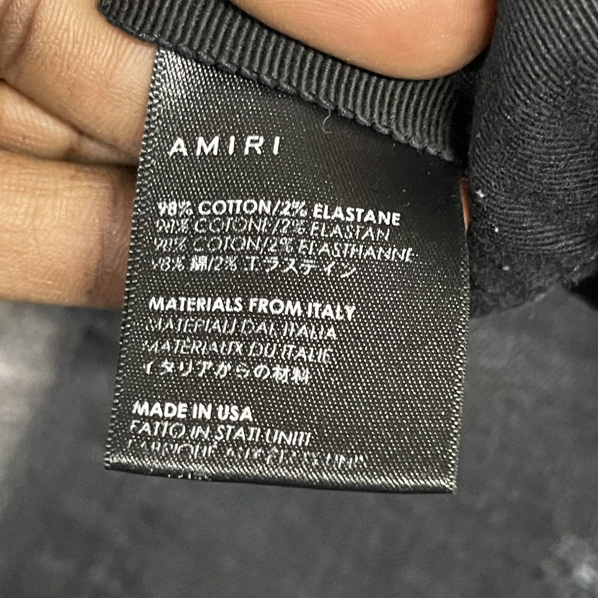 Amiri Distressed Patched Jeans Black