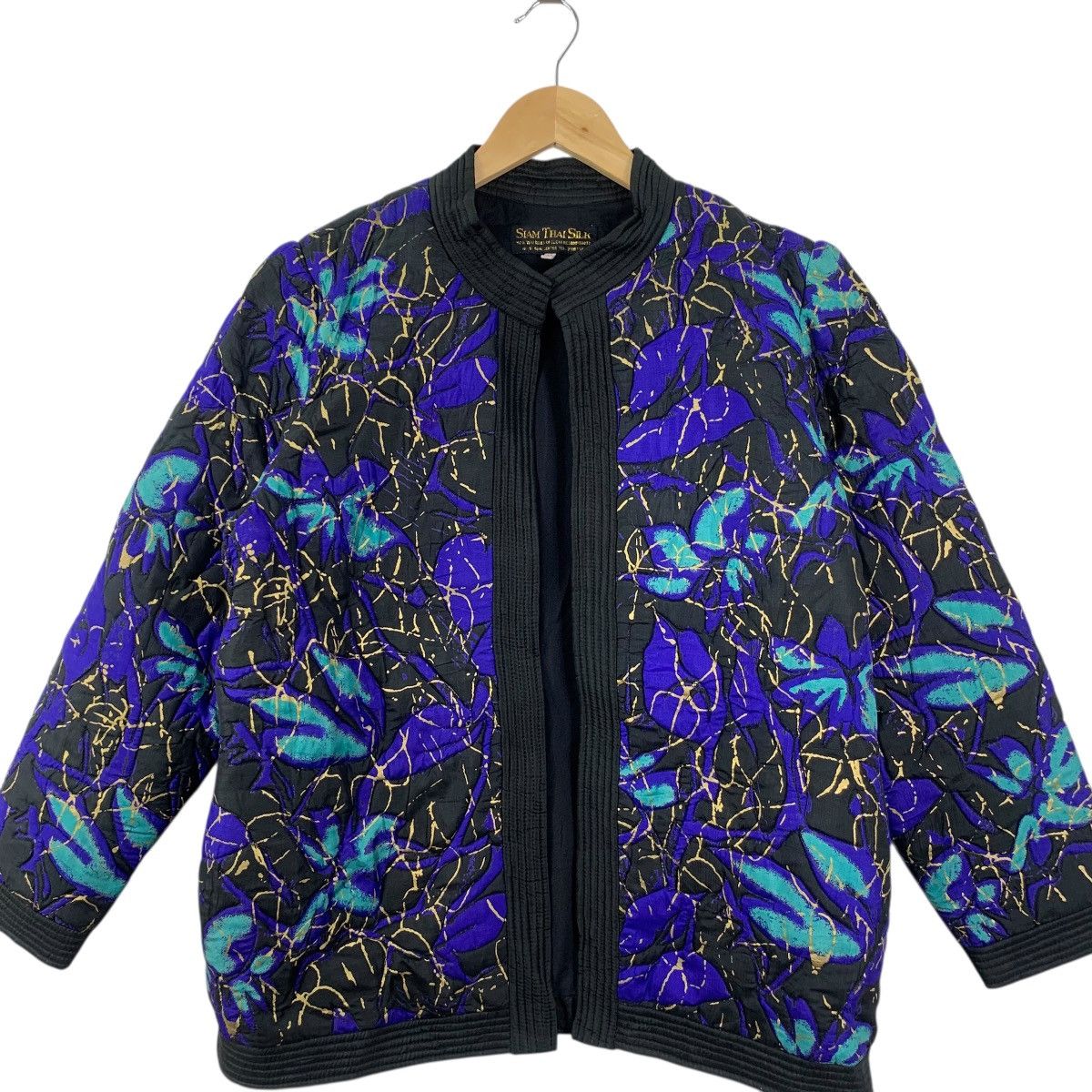 Vintage Vintage SIAM THAI SILK Collection Over Print Floral Jacket Size XL / US 12-14 / IT 48-50 - 5 Thumbnail