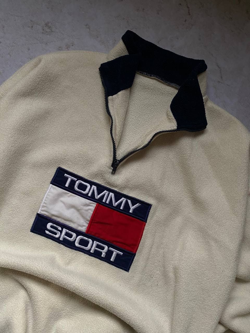 Tommy Hilfiger × Vintage Vintage Tommy Hilfiger Sport Big Logo 1/4 Zip Fleece Y2K Size US M / EU 48-50 / 2 - 2 Thumbnail
