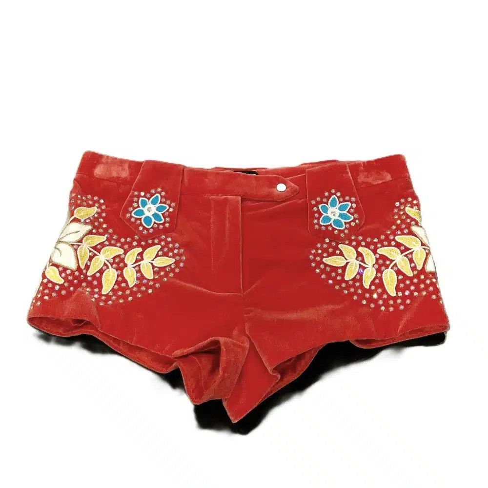 Tom Ford o1loc1c0125 SH0047 Velvet Short in Red Size 26" / US 2 / IT 38 - 1 Thumbnail