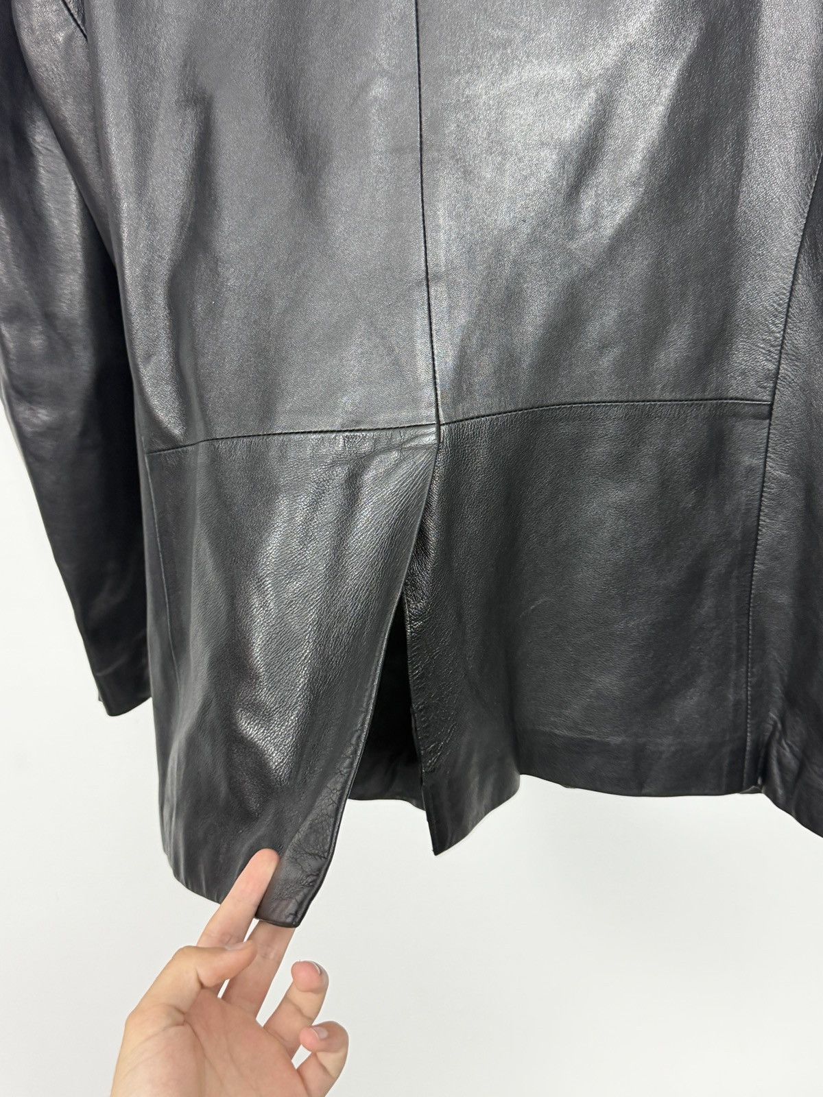 Gucci Gucci By Tom Ford A/W2002 Long Leather Blazer Jacket Size US L / EU 52-54 / 3 - 12 Thumbnail