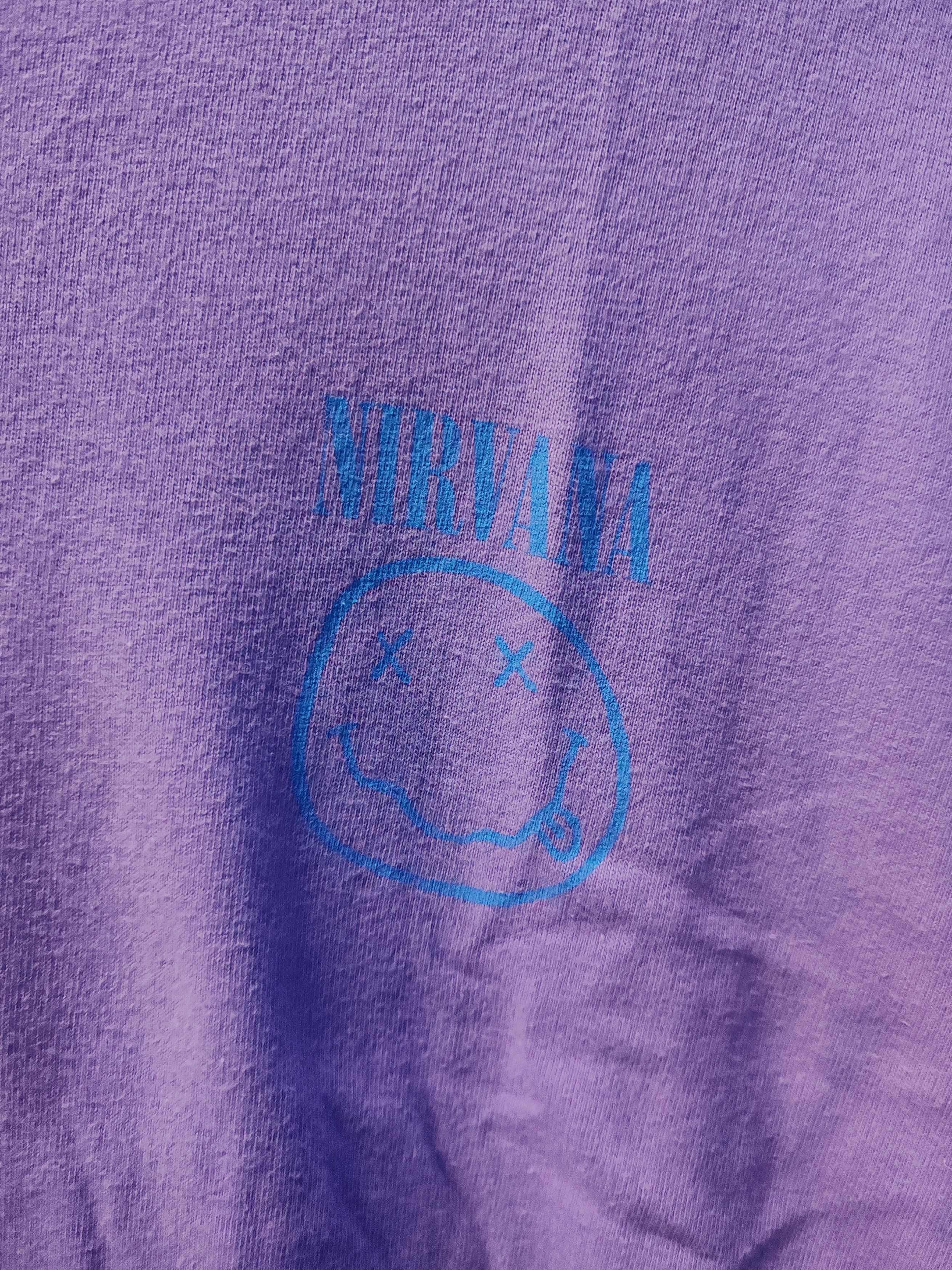 Nirvana Kurt Cobain Smile Long Sleeve Purple Grunge