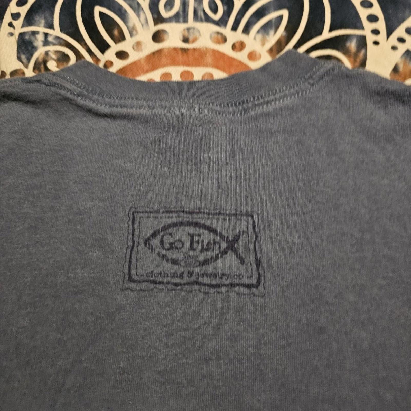 Designer Go Fish Orange and Blue T-shirt Size US S / EU 44-46 / 1 - 7 Thumbnail