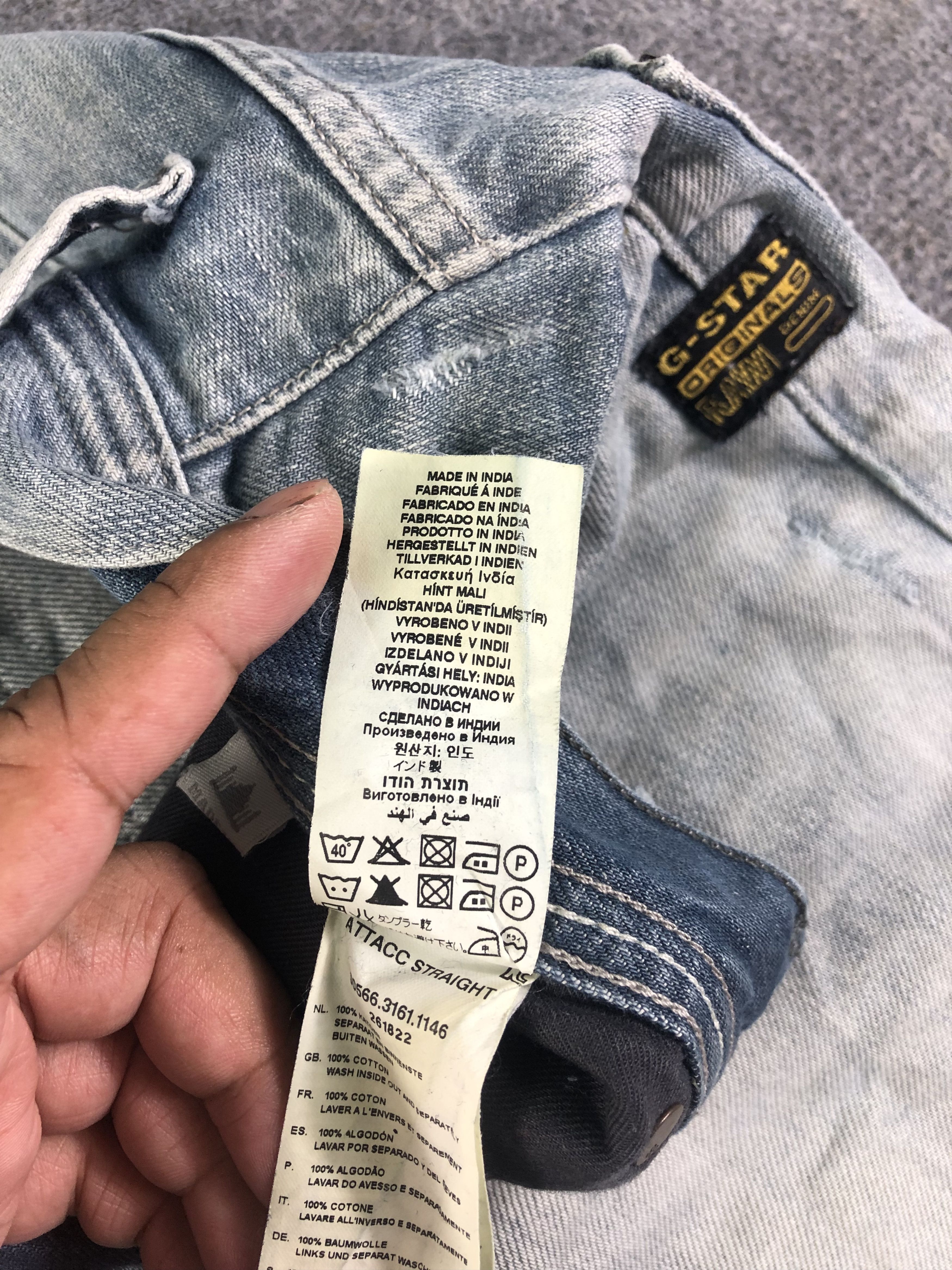 Other Wash Blue G Star Raw Denim Jeans 34x33 Size US 34 / EU 50 - 6 Thumbnail
