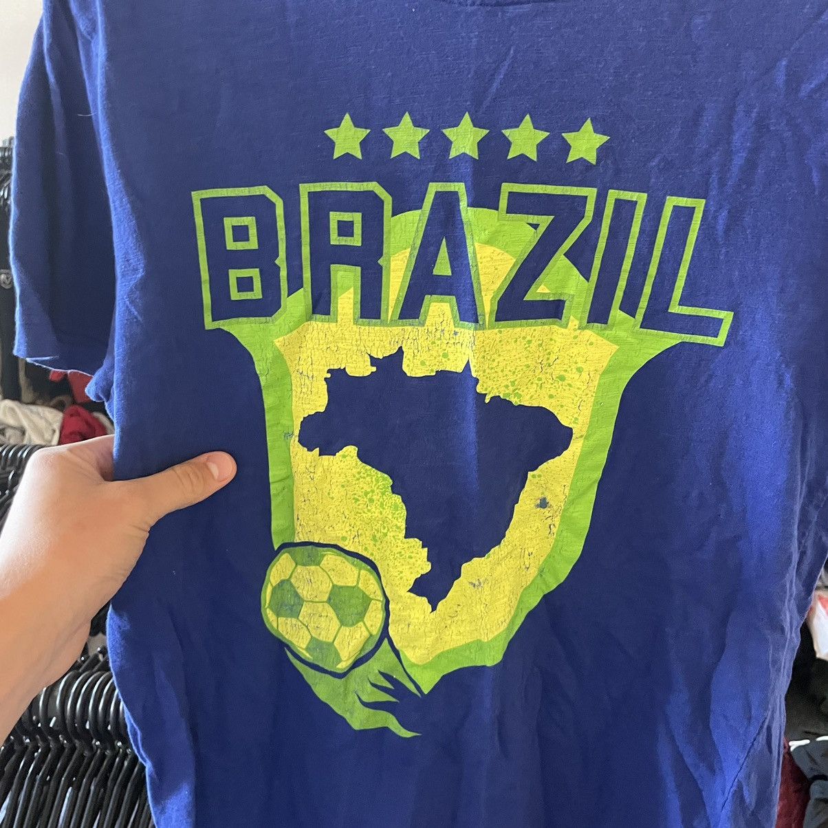 Vintage Vintage 90s Brazil tee 🇧🇷 shirt Brasil football star Size US M / EU 48-50 / 2 - 2 Thumbnail