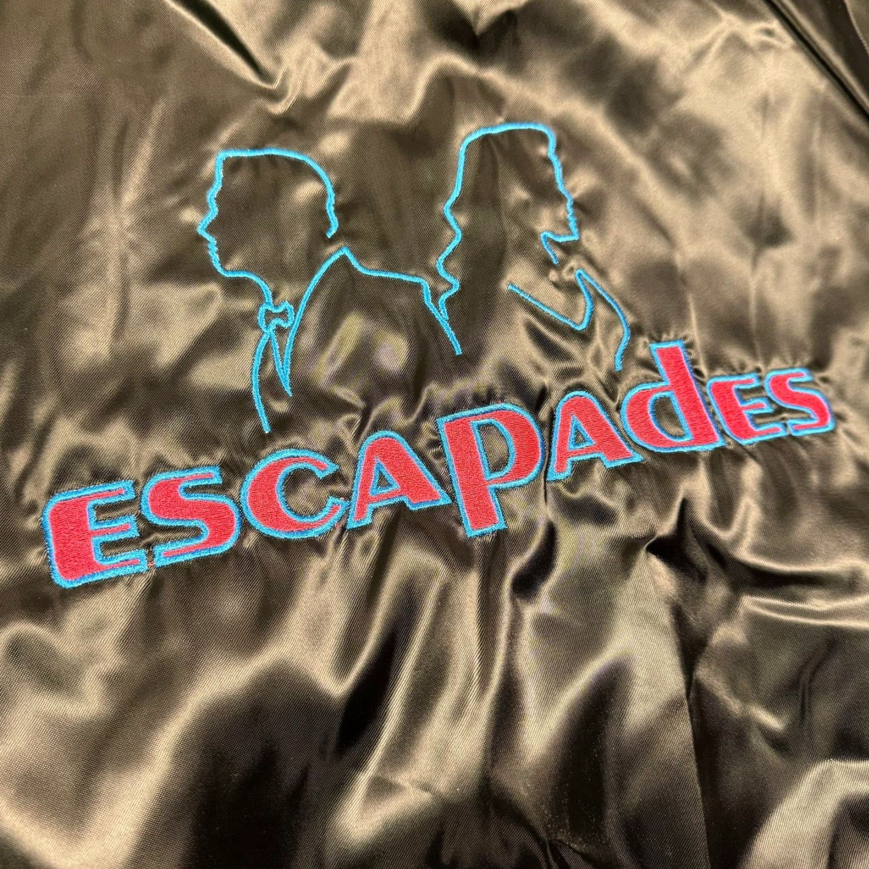 Vintage VINTAGE Bomber Jacket Men XL Nylon Embroidered Club Neon Pink Blue 90s 80s Size US XL / EU 56 / 4 - 2 Thumbnail