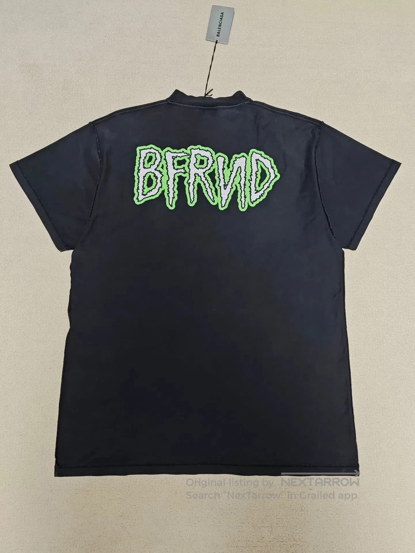 Balenciaga Balenciaga 24SS Bfrnd Band Distressed Tee. Size US S / EU 44-46 / 1 - 3 Thumbnail