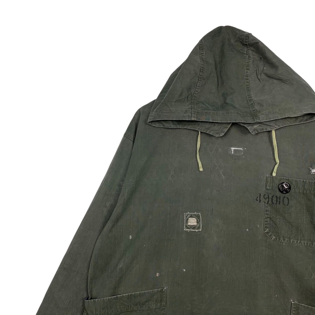 Vintage SLOW HANDS US Oil Workism Pullover Hooded Jacket #2917-C132 Size US L / EU 52-54 / 3 - 6 Thumbnail
