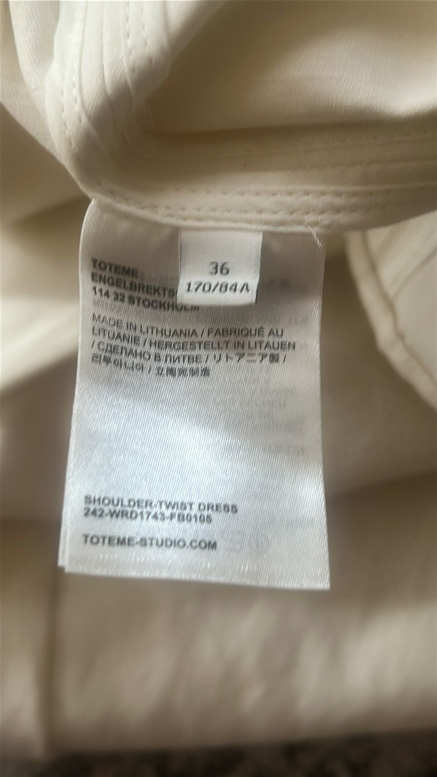 Toteme TOTEME Cotton Organic Linen Shoulder-Twist Midi Dress Size XS / US 0-2 / IT 36-38 - 8 Thumbnail