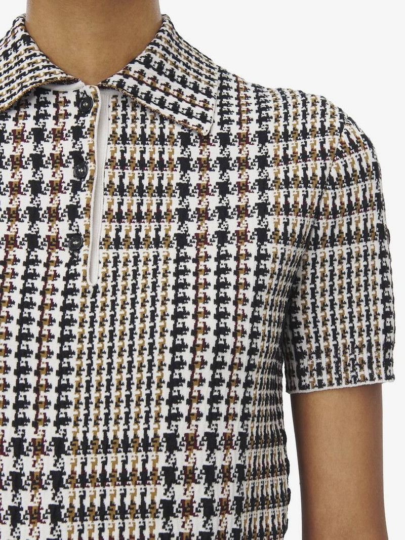 Alexander McQueen o1srvl11e0226 Checked Short Sleeved Polo Shirt In Multicolor Size M / US 6-8 / IT 42-44 - 4 Thumbnail