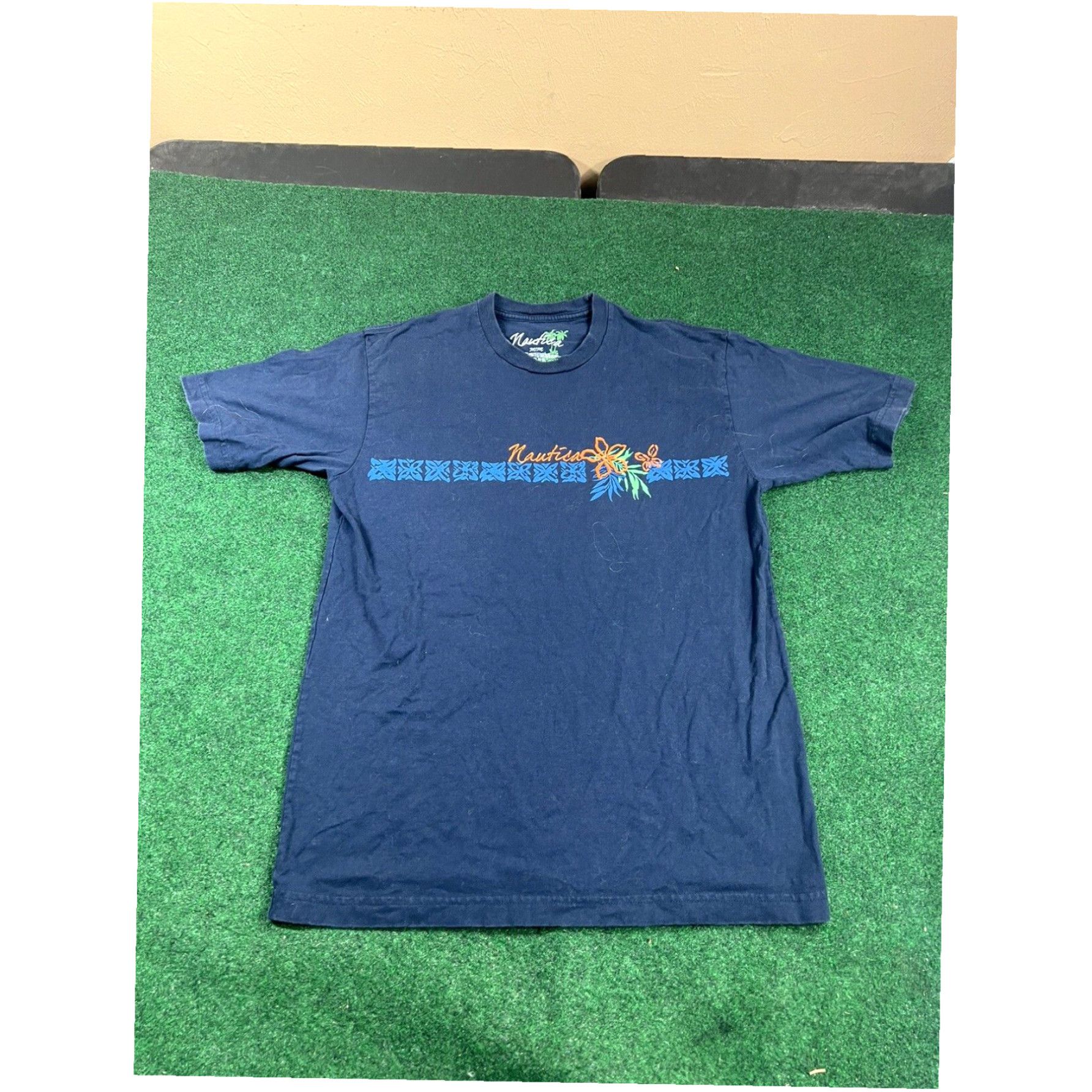 Nautica Nautica T-Shirt Men's Medium Crew Neck Cotton Blend Tee Graphic floral beach Size US M / EU 48-50 / 2 - 1 Thumbnail