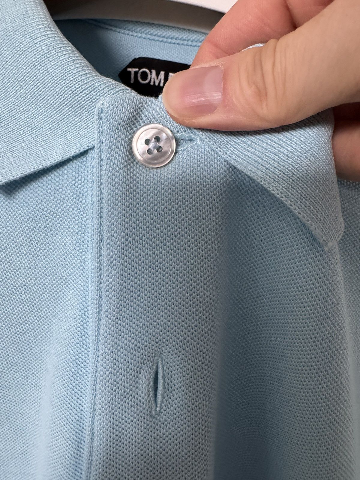 Tom Ford Tom Ford Cotton Polo Size 52 - Sky Blue Size US L / EU 52-54 / 3 - 4 Thumbnail