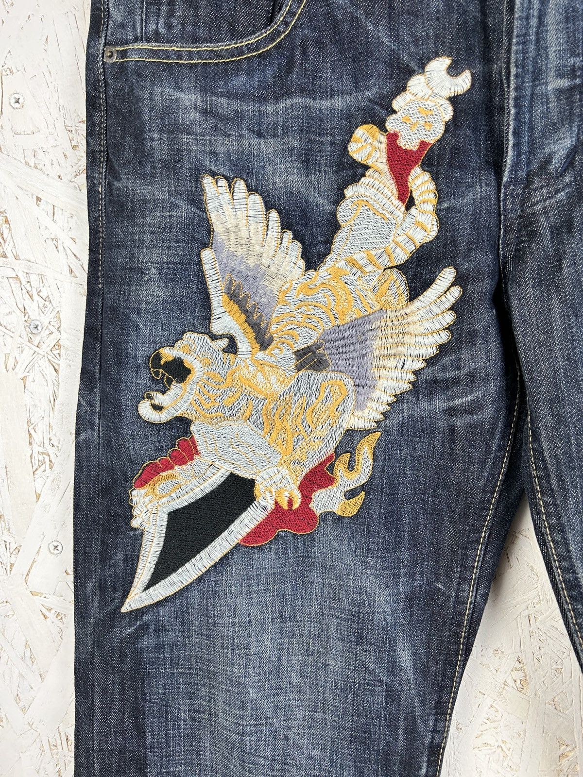 Christian Audigier Vintage Ed Hardy Christian Audigier Tattoo Embroidery Jeans Size US 36 / EU 52 - 2 Thumbnail