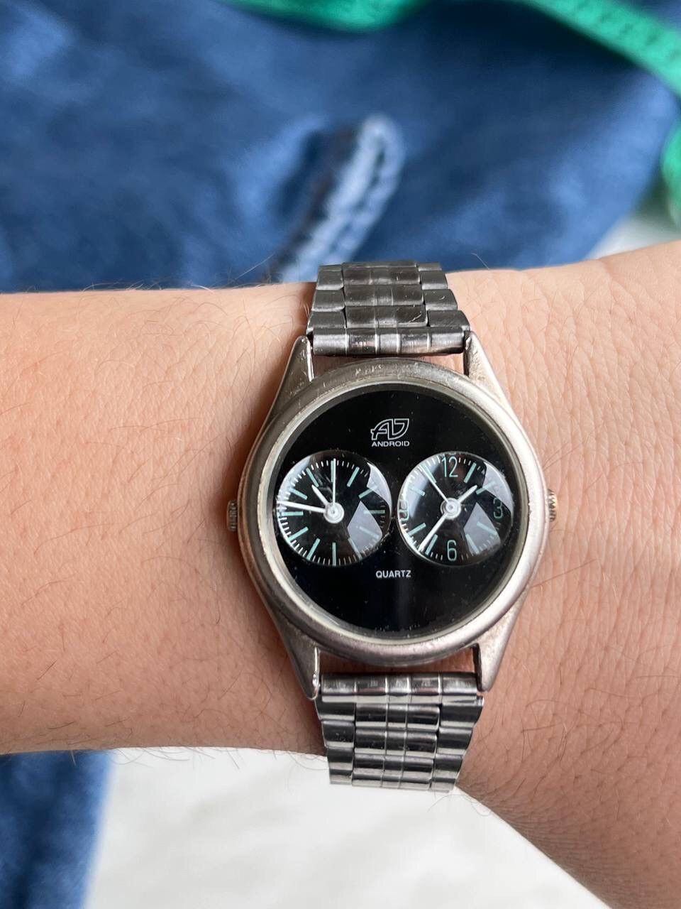 Japanese Brand × Vintage Vintage Double Dial Japanese style futuristic Steel Watch Size ONE SIZE - 11 Thumbnail